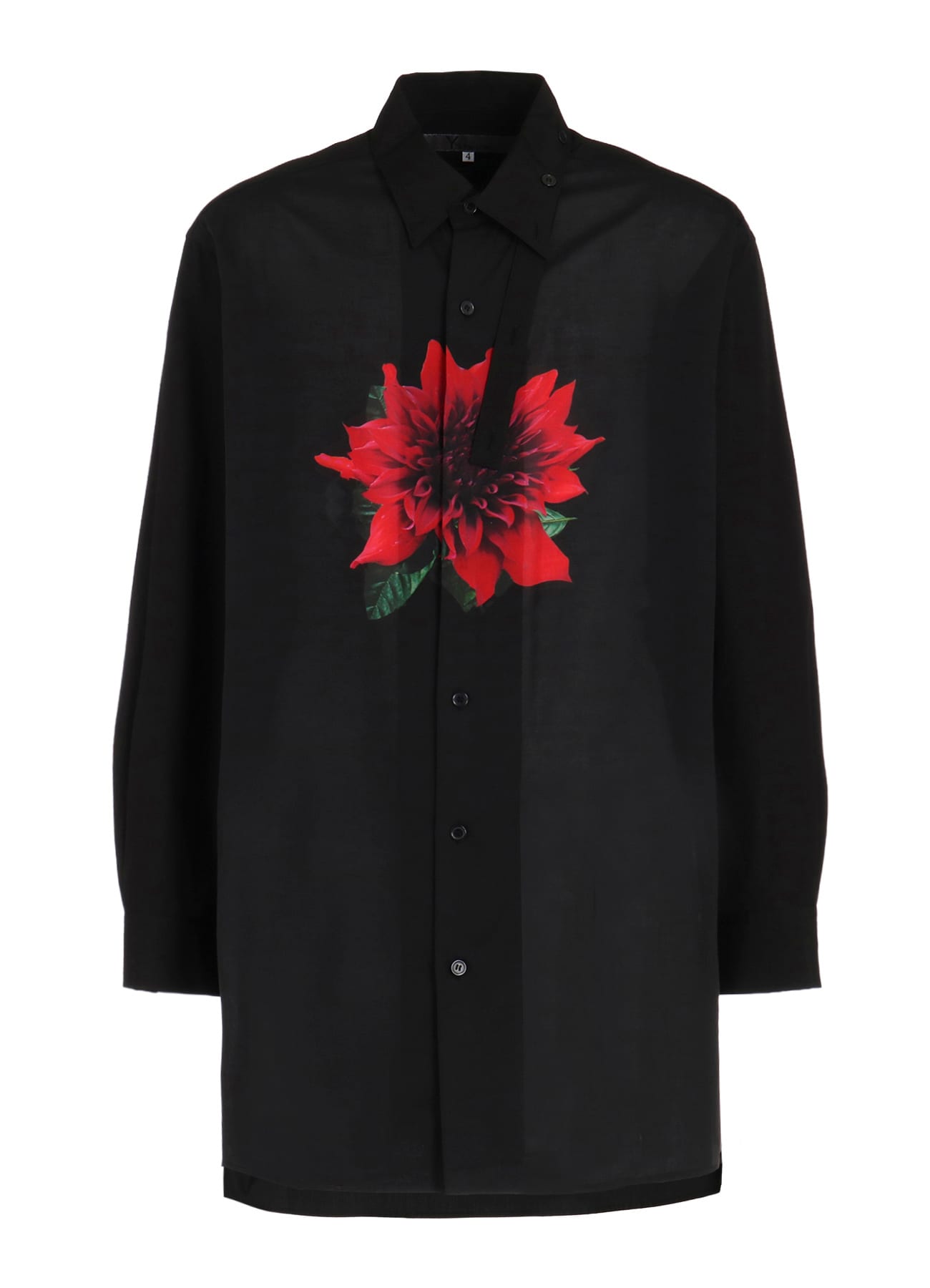 OVERSIZED SILHOUETTE SHIRT IN BROAD AND CELLULOSE BLACK DAHLIA