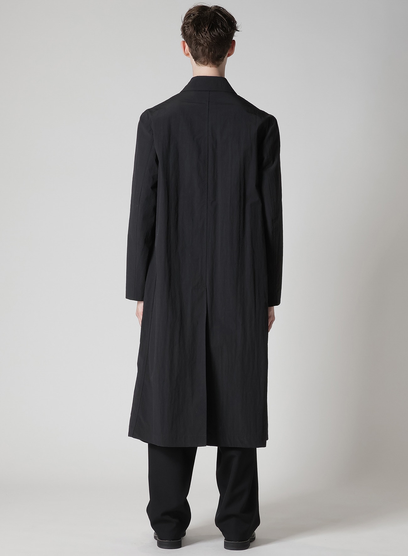 NYLON WEATHER COAT WITH FLY FRONT COLLAR
