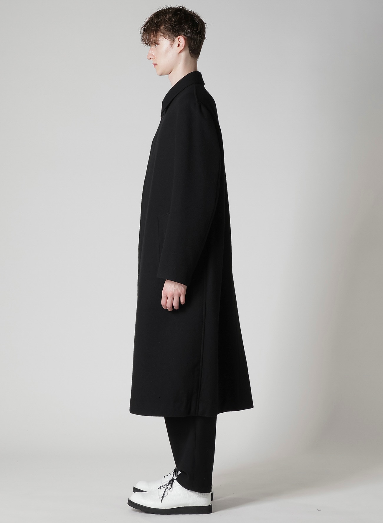 AIRY MOSSER LONG COAT WITH NYLON LINING