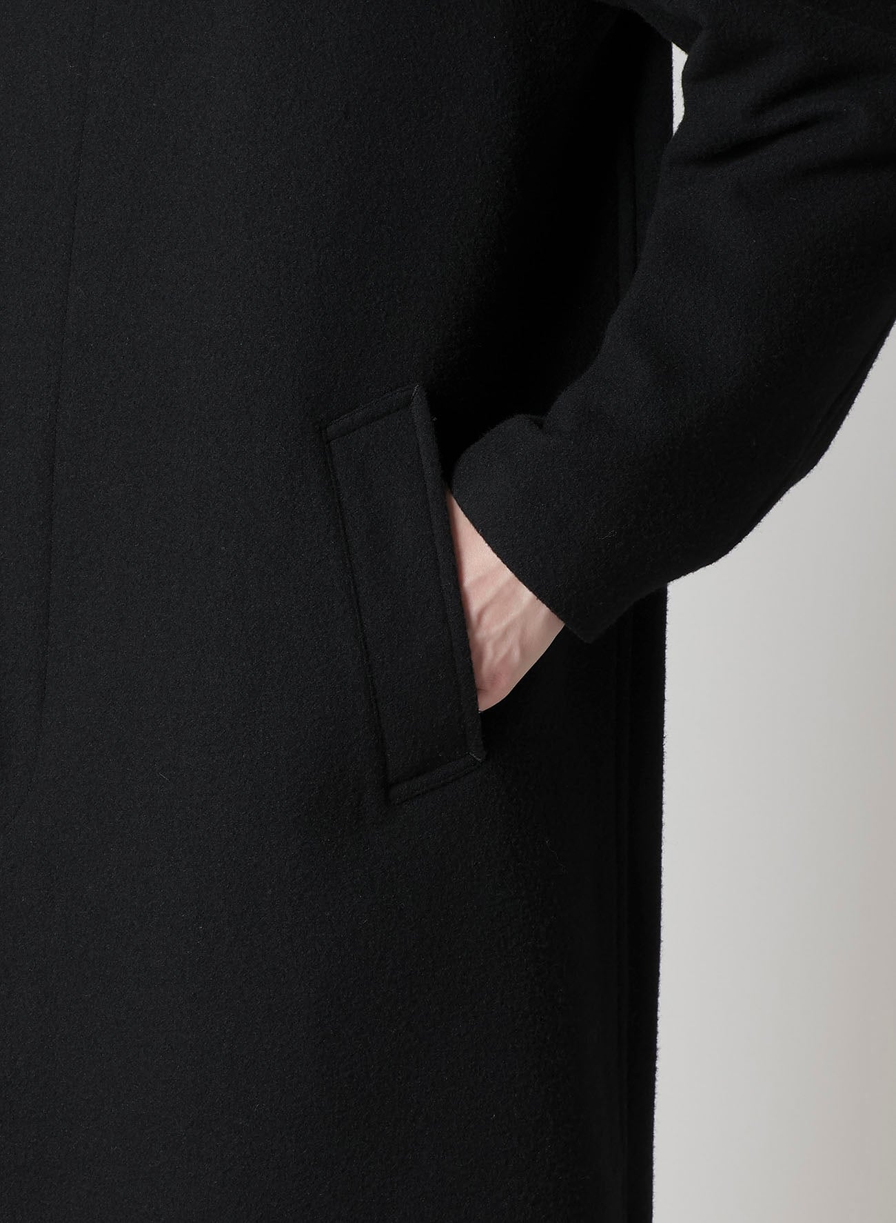 AIRY MOSSER LONG COAT WITH NYLON LINING