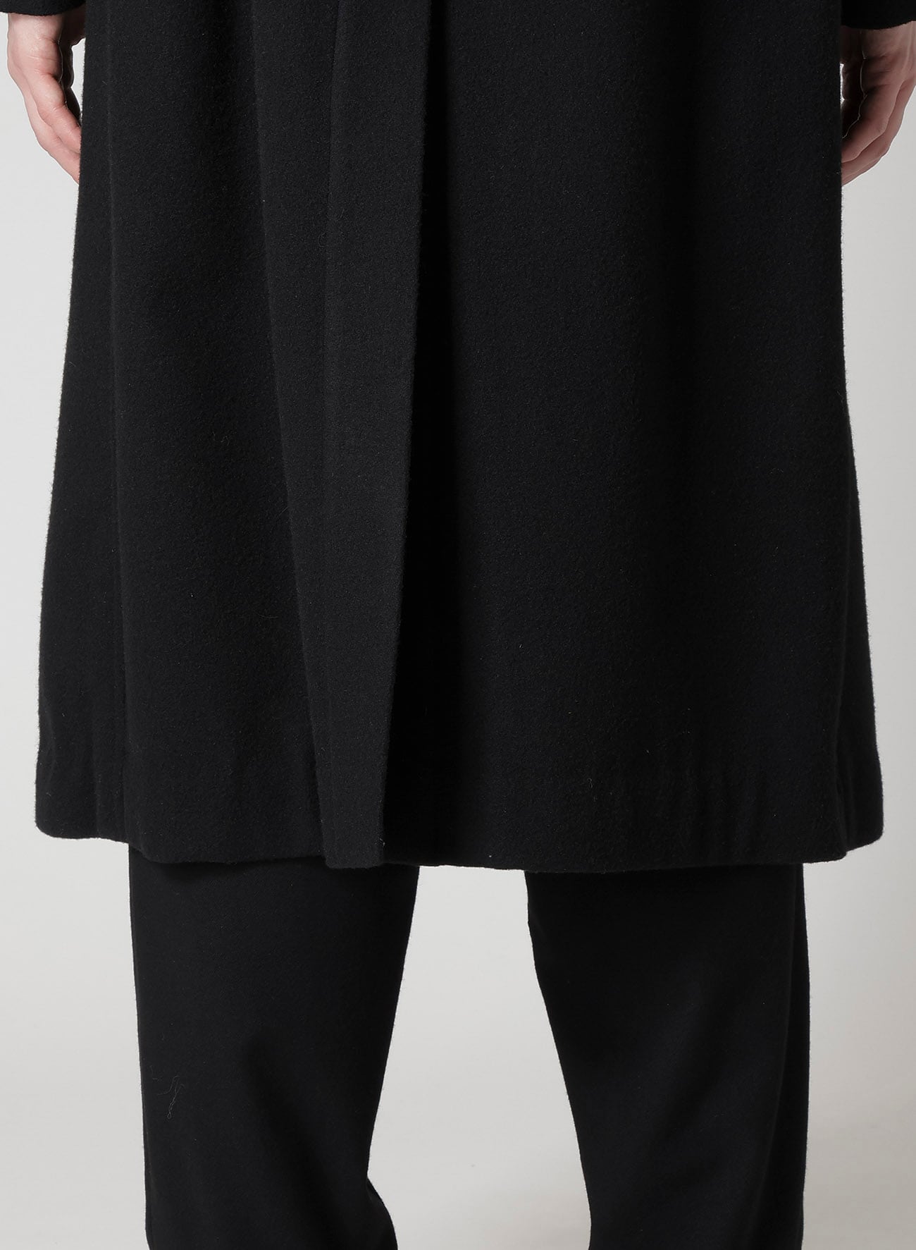 AIRY MOSSER LONG COAT WITH NYLON LINING