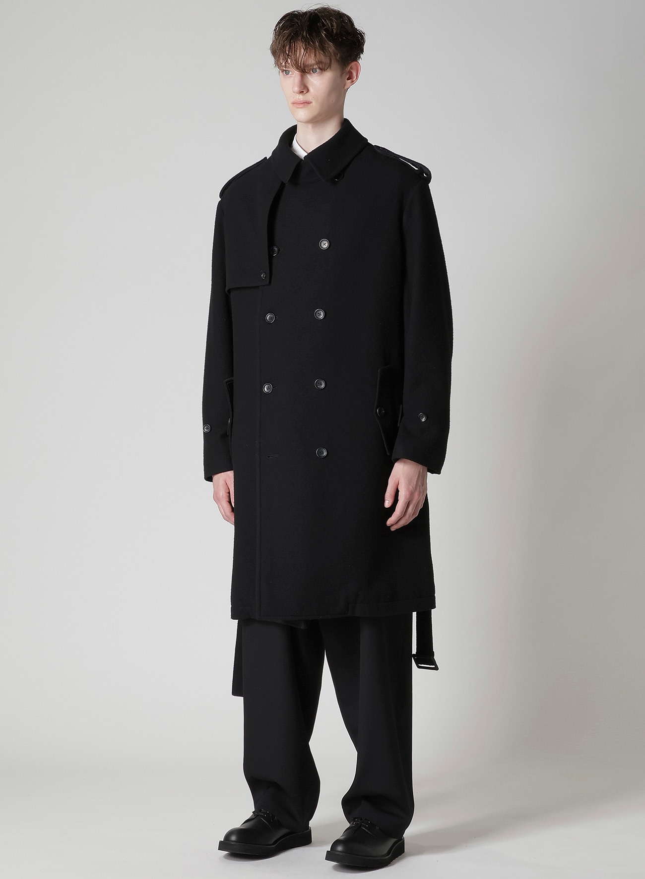 AIRY MOSSER TRENCH COAT WITH NYLON LINING