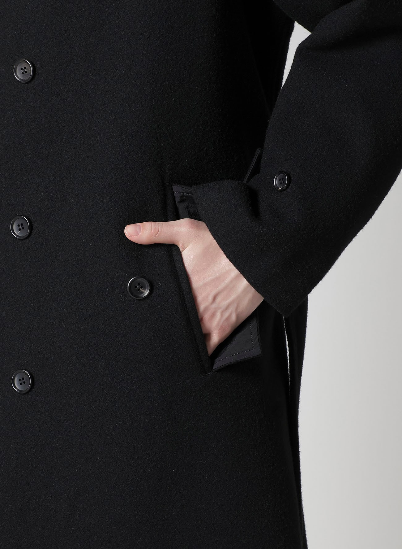 AIRY MOSSER TRENCH COAT WITH NYLON LINING