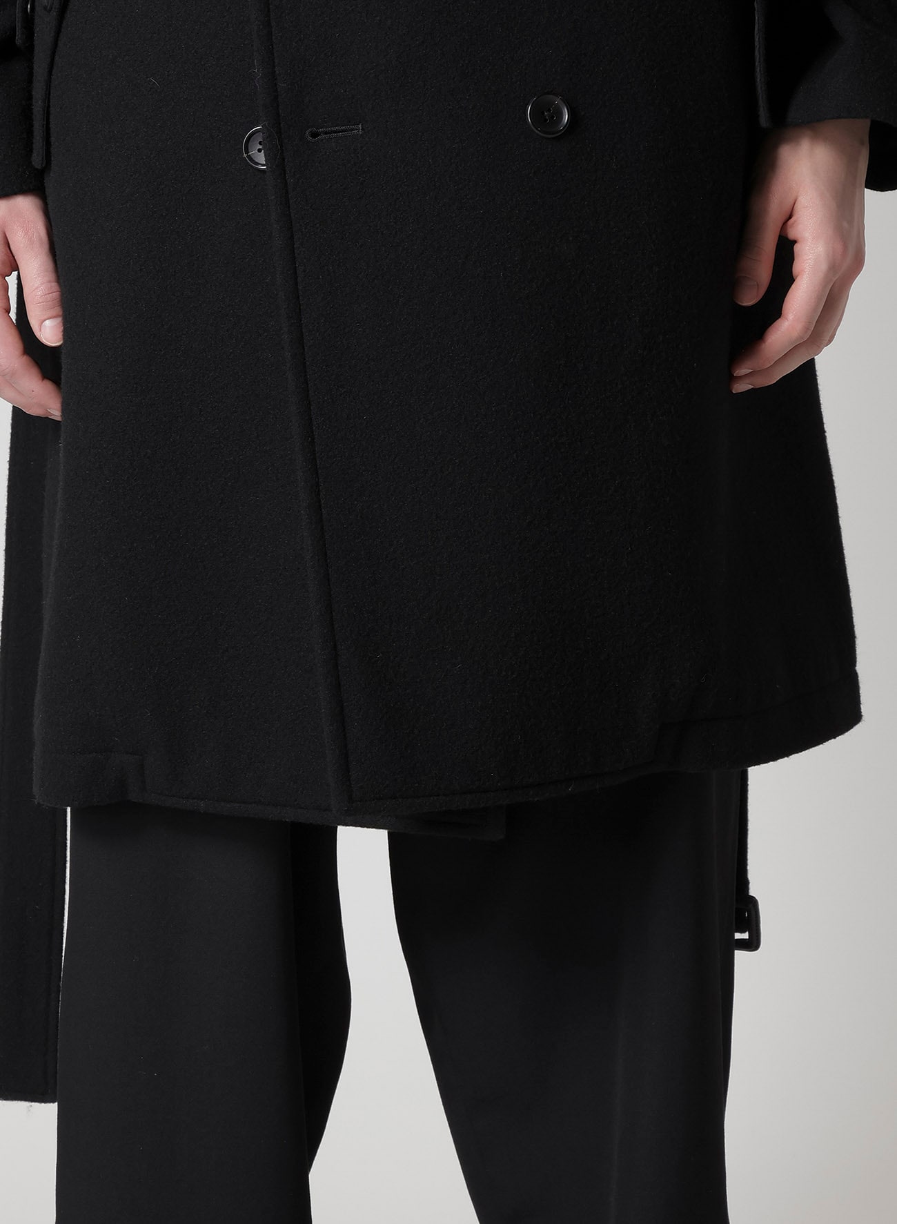 AIRY MOSSER TRENCH COAT WITH NYLON LINING