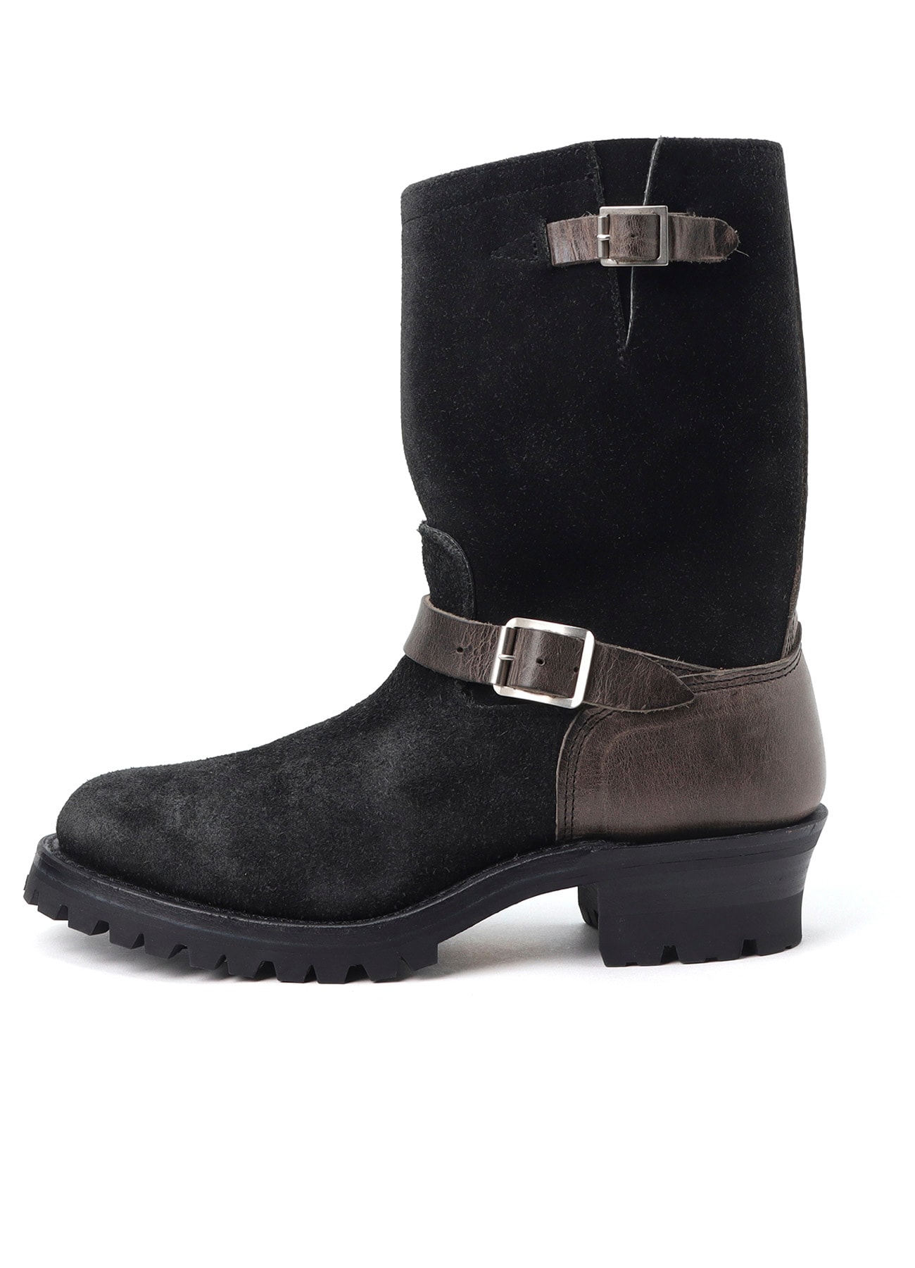 【Y's for men × MASSES】VELOUR/ FULL GRAIN  ENGINEER BOOTS TWO TONE