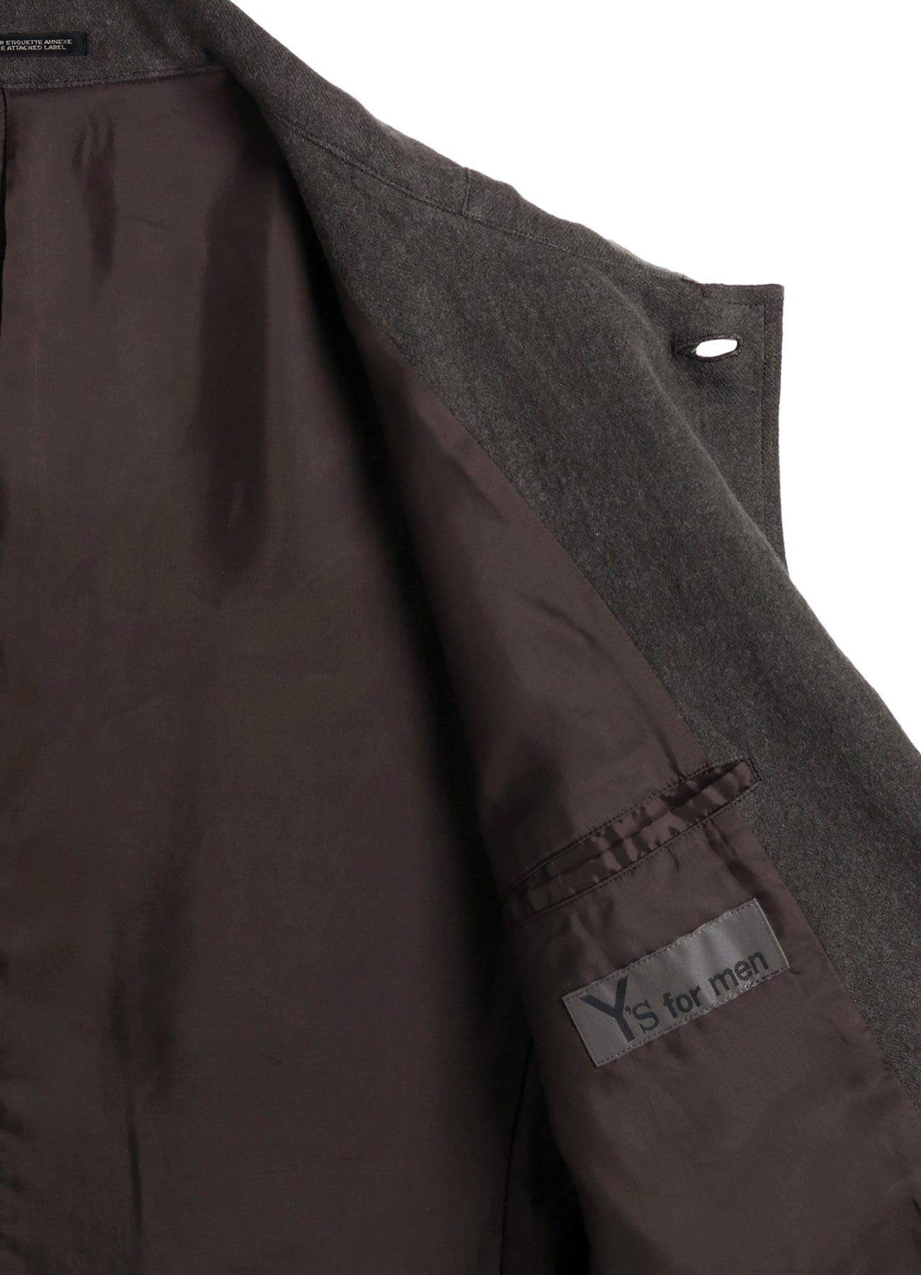 INK-DYED LINEN-WOOL VIYELLA HOODED JACKET