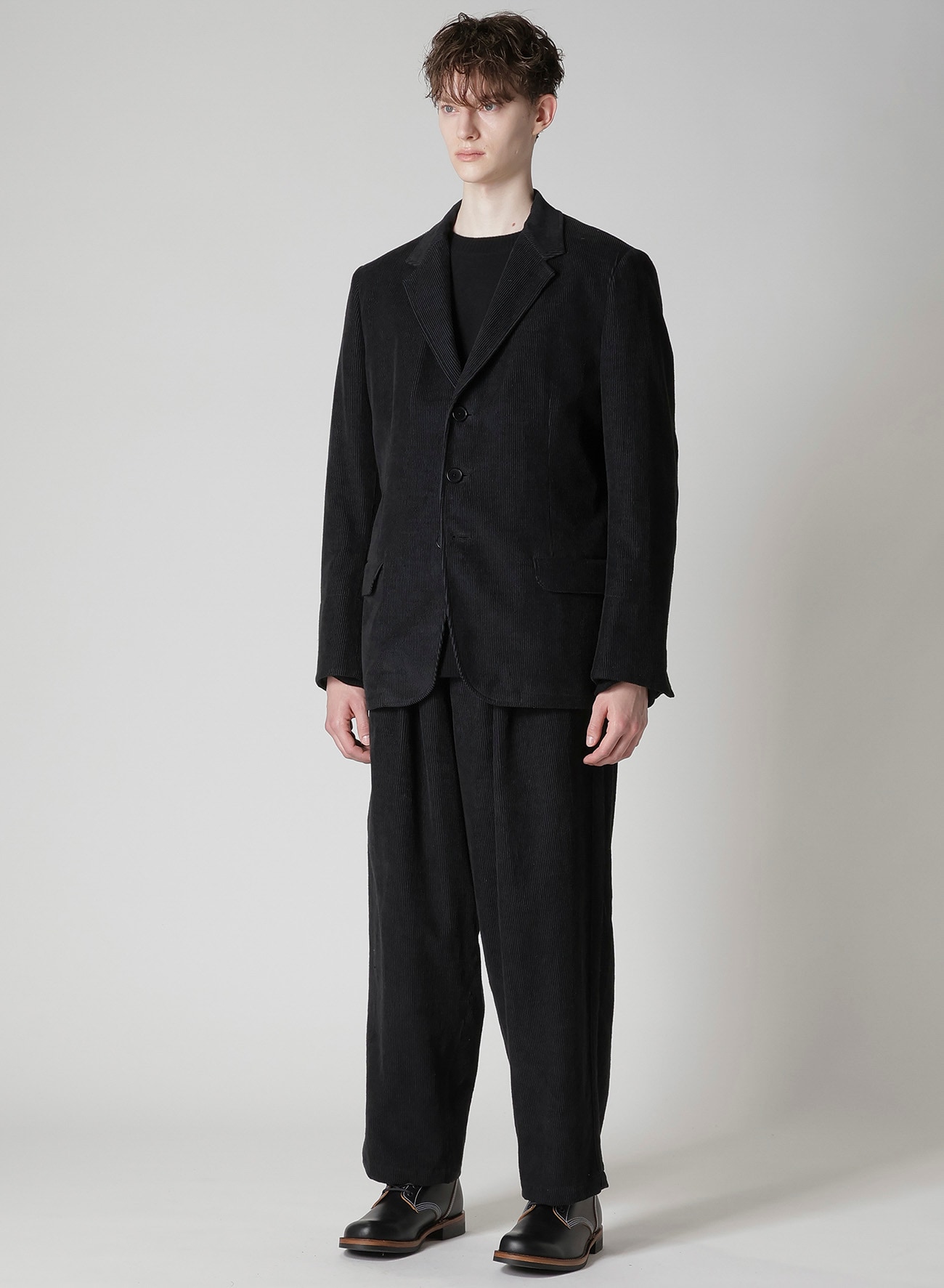 Y's for men x 120% LINO VELVET BACK SIDE GATHER JACKET