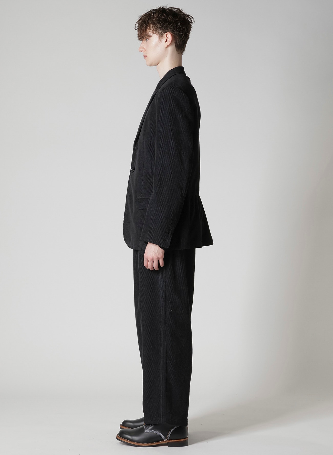 Y's for men x 120% LINO VELVET BACK SIDE GATHER JACKET