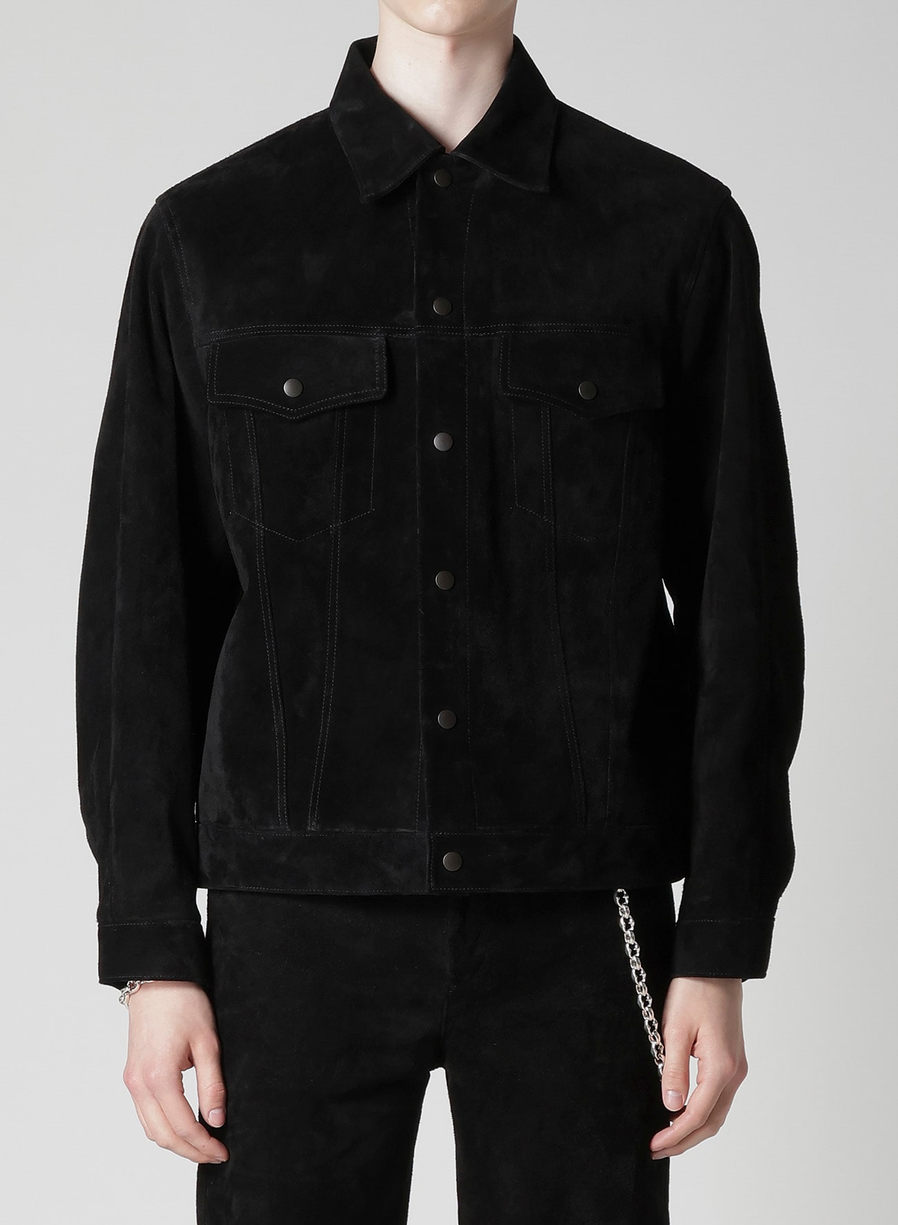 【Y's for men × MASSES】HORSE SUEDE LETHER TRUCKER JACKET