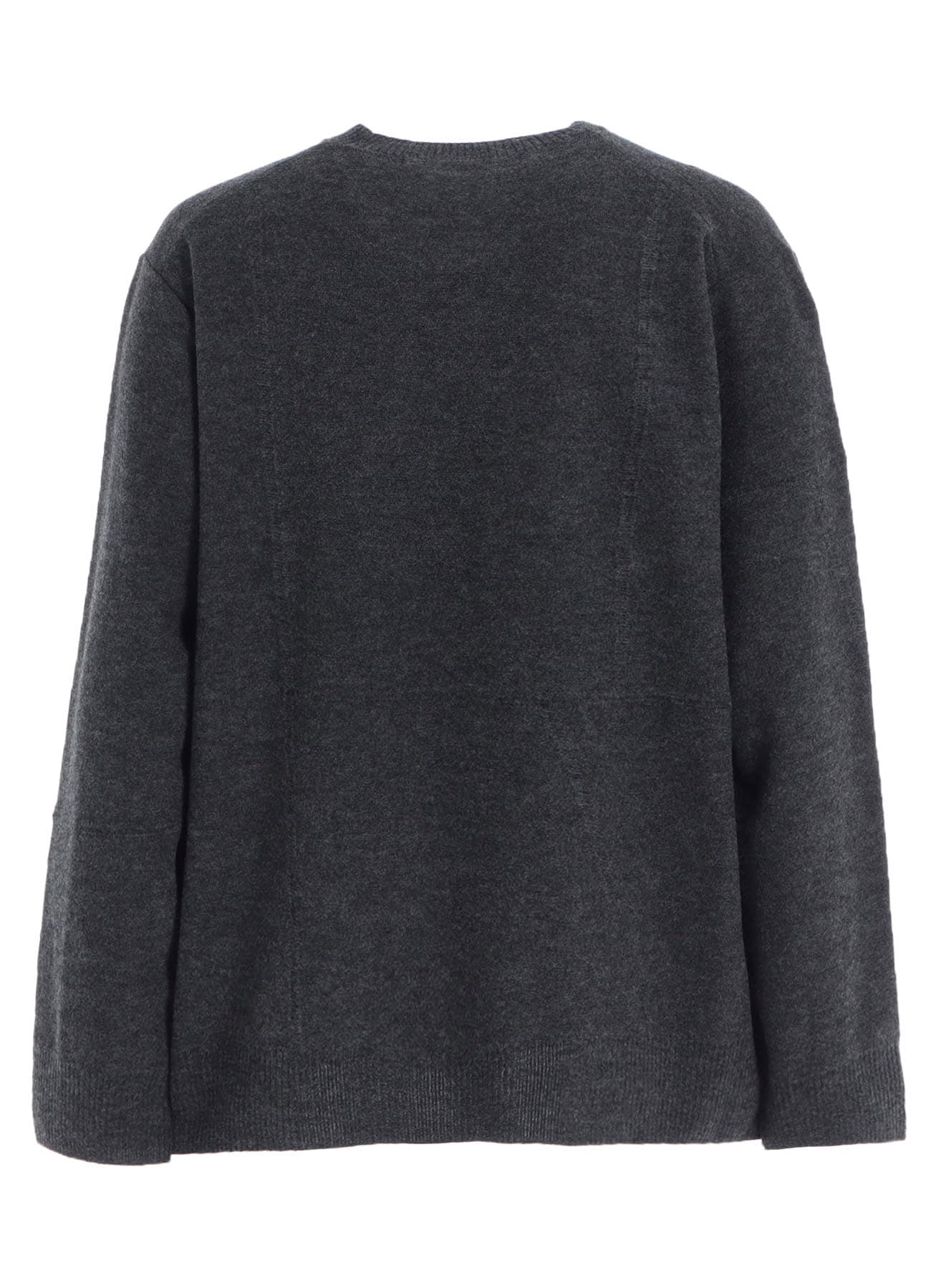 PANEL DESIGN ROUND NECK PULLOVER KNIT