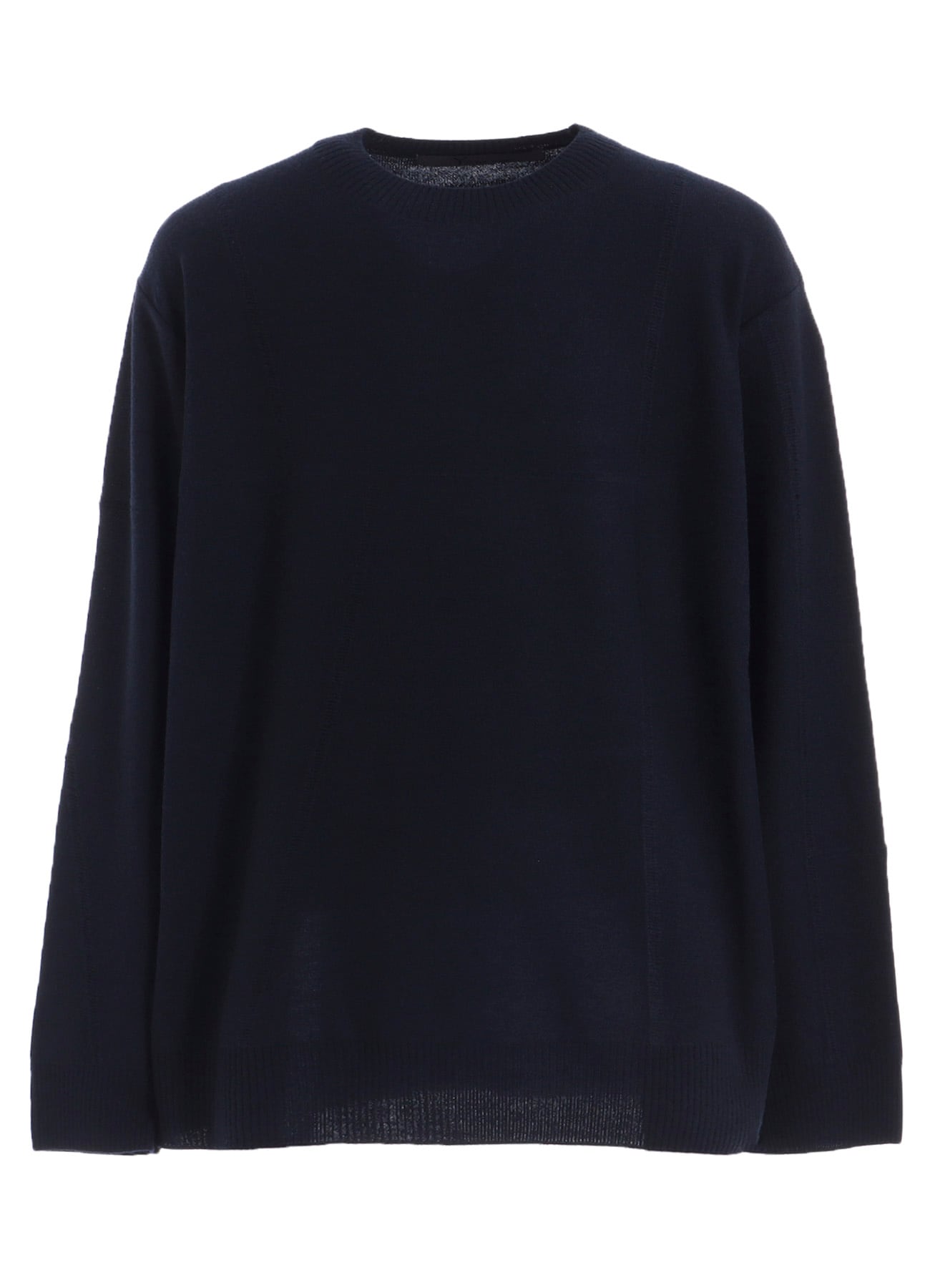 PANEL DESIGN ROUND NECK PULLOVER KNIT