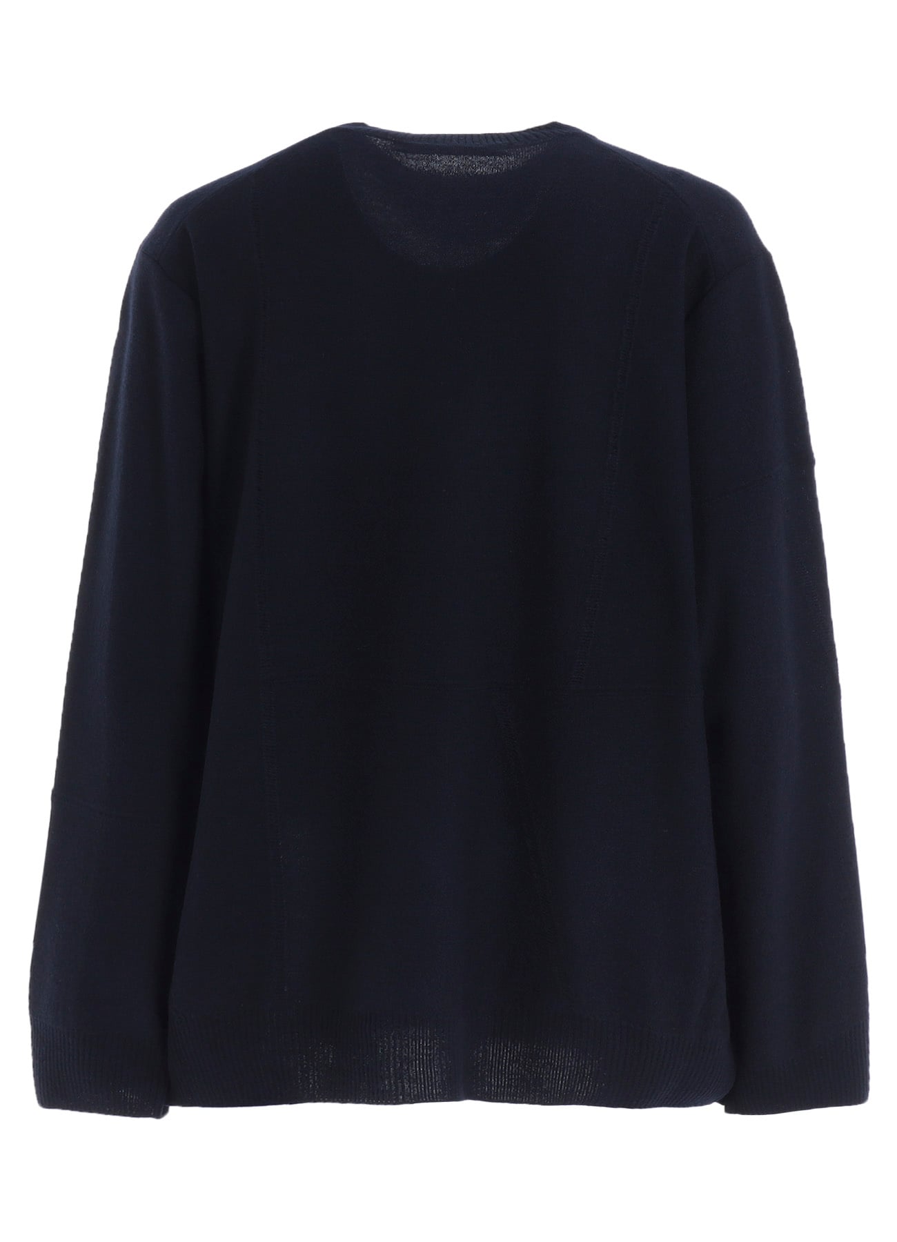 PANEL DESIGN ROUND NECK PULLOVER KNIT