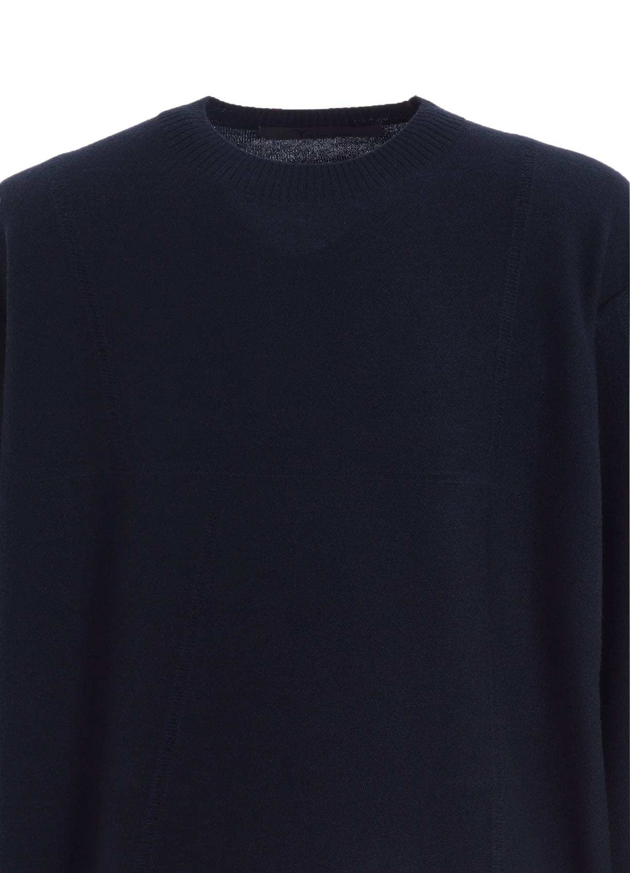 PANEL DESIGN ROUND NECK PULLOVER KNIT