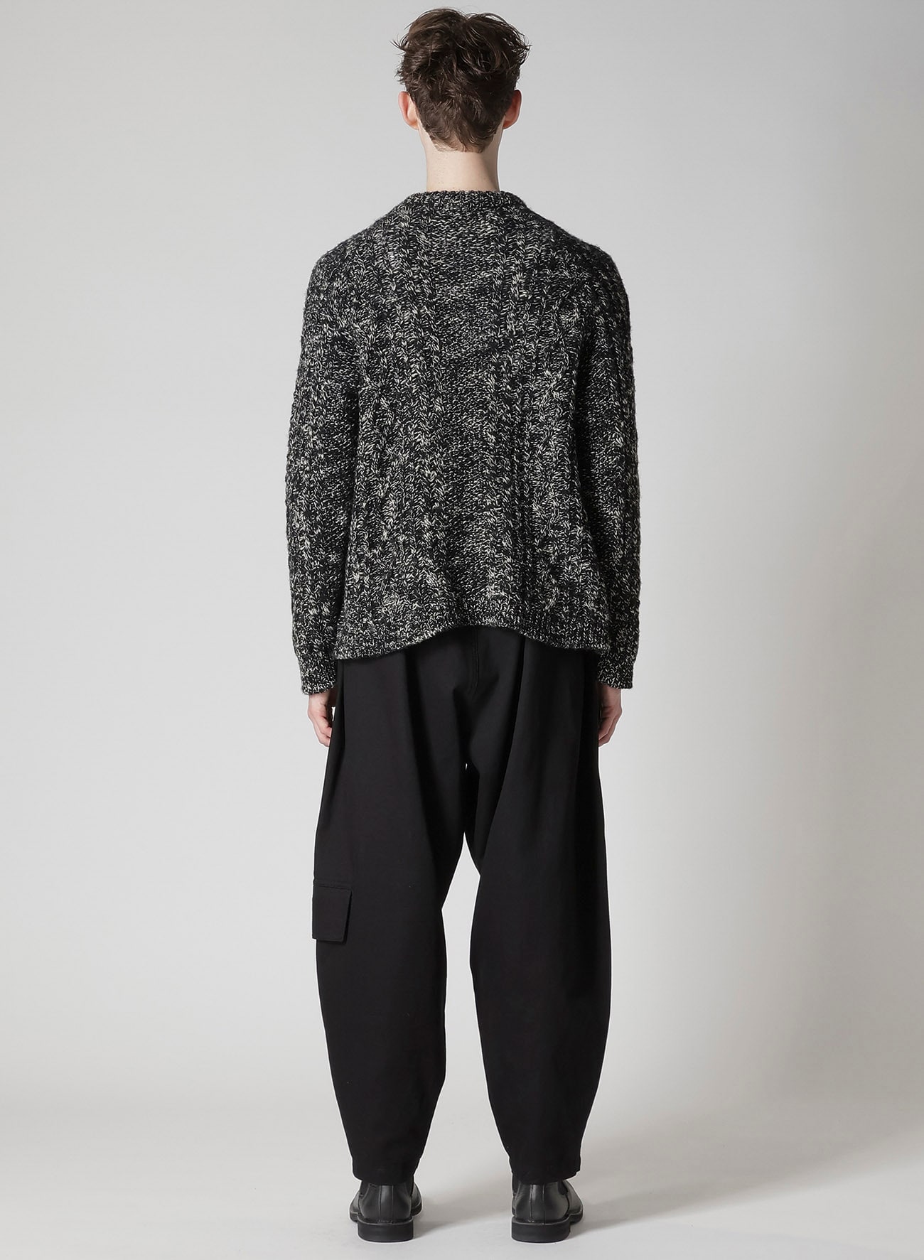 ARAN KNIT ROUND NECK PULLOVER