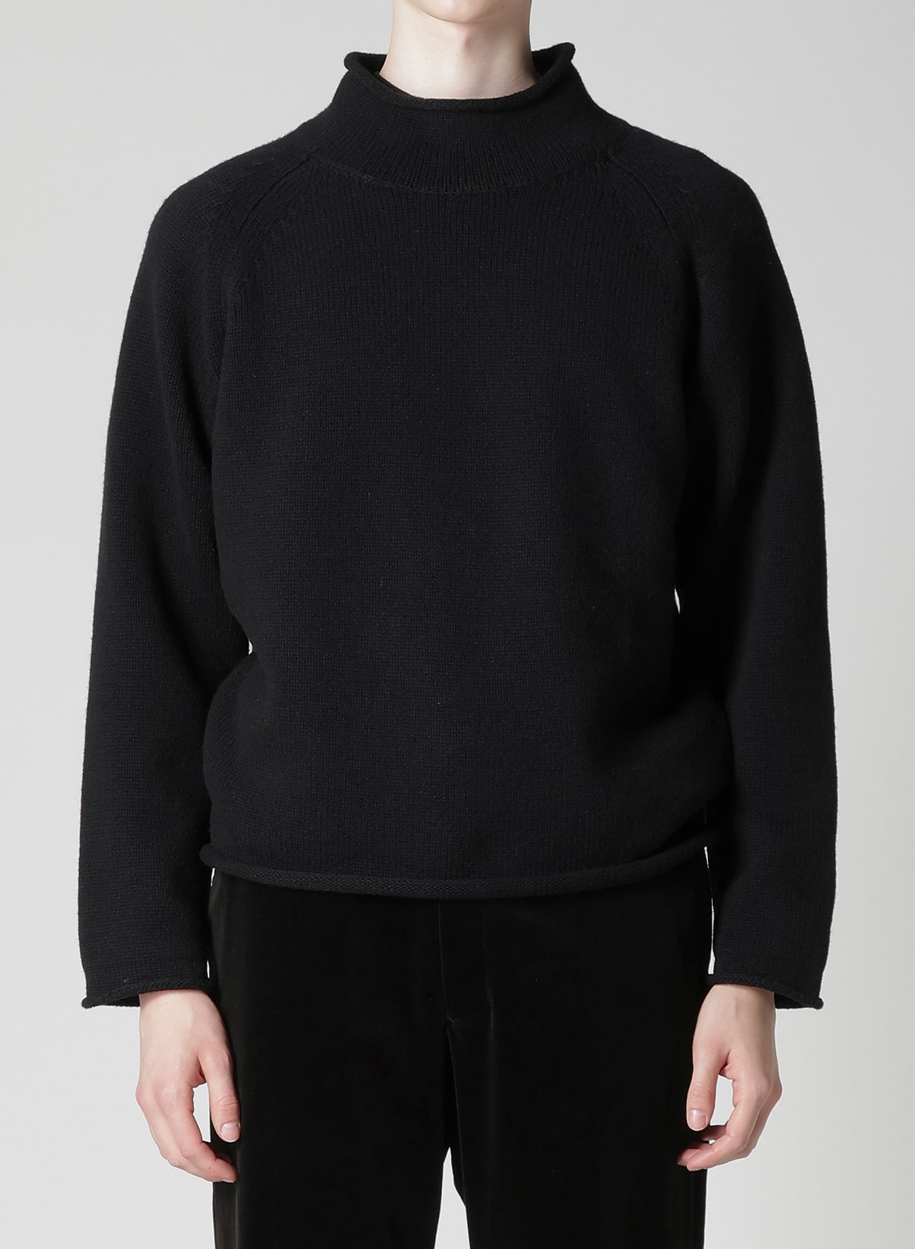 【Y's for men × MASSES】WOOL SINGLE STITCH MOCK NECK PULLOVER