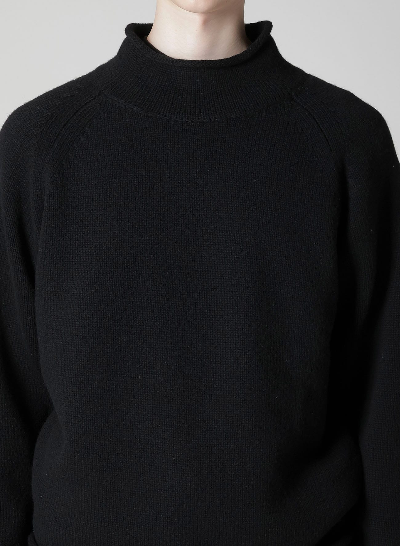 【Y's for men × MASSES】WOOL SINGLE STITCH MOCK NECK PULLOVER