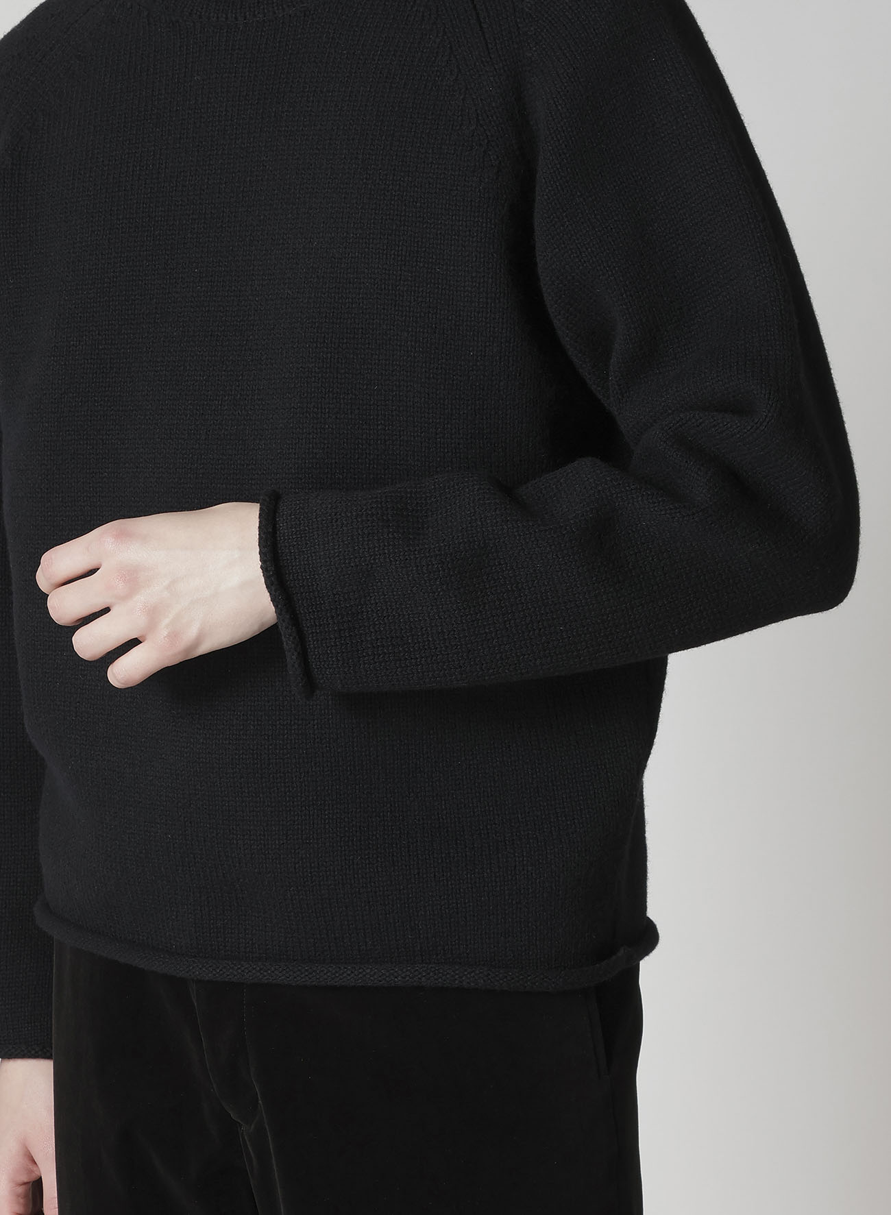 【Y's for men × MASSES】WOOL SINGLE STITCH MOCK NECK PULLOVER