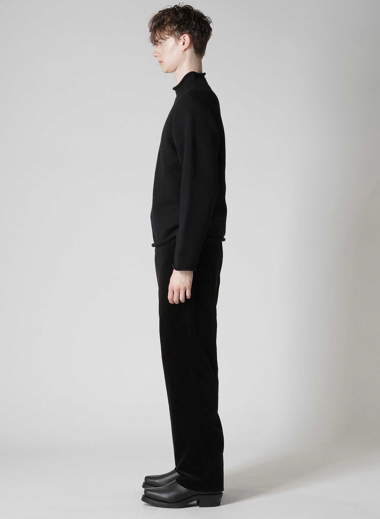 【Y's for men × MASSES】WOOL SINGLE STITCH MOCK NECK PULLOVER