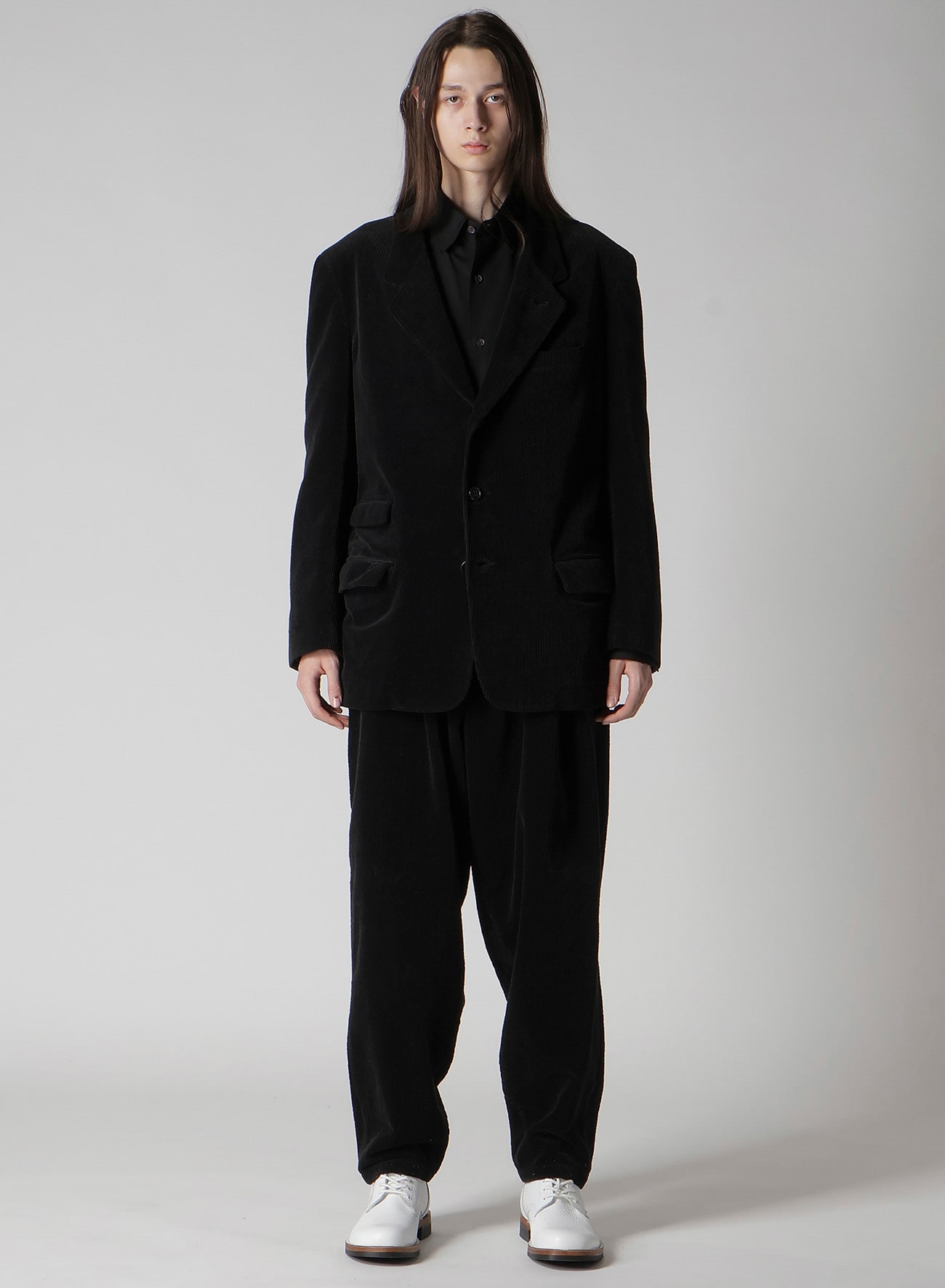 SIDE ZIP PANTS WITH CORDUROY