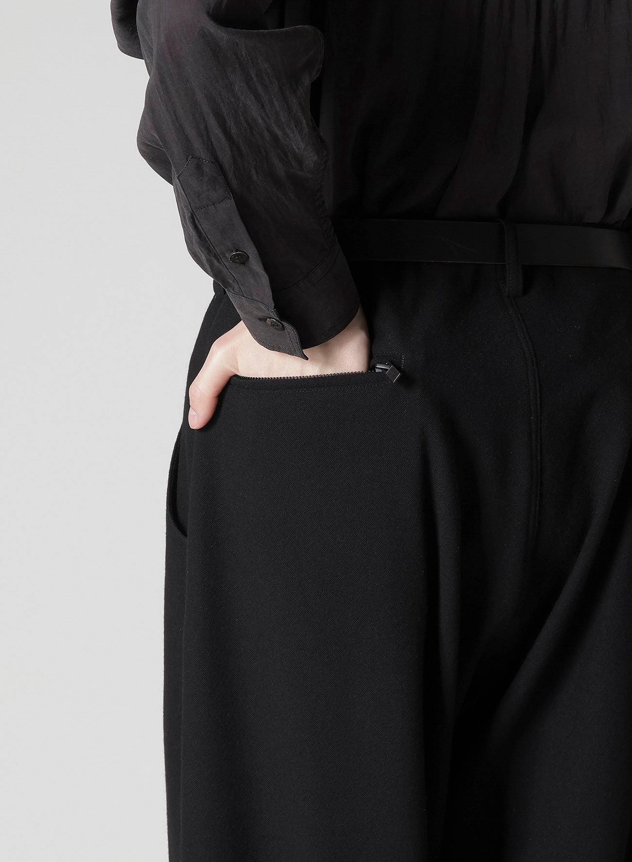 FLANNEL PANTS WITH SIDE ZIP