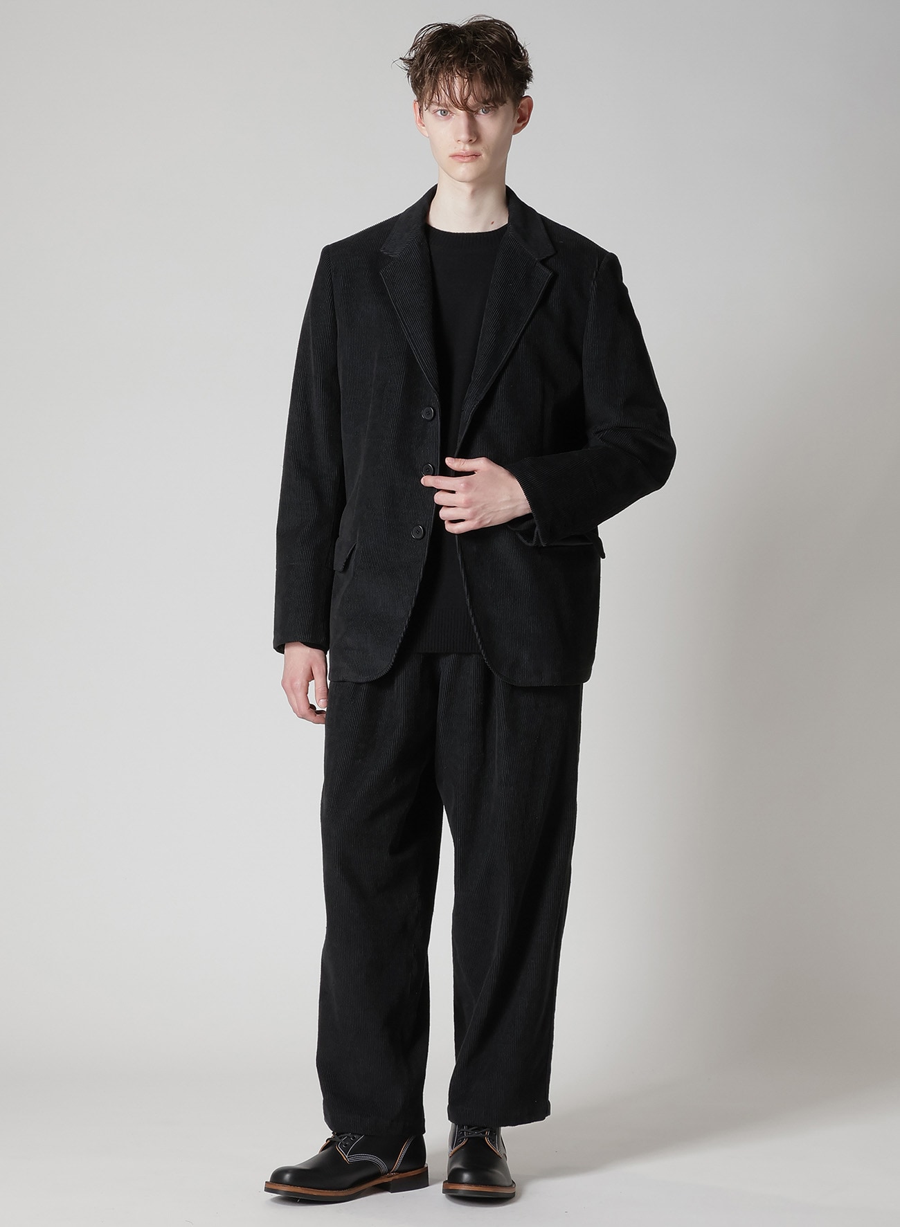 Y's for men x 120% LINO VELVET SIDE TAPE PANTS