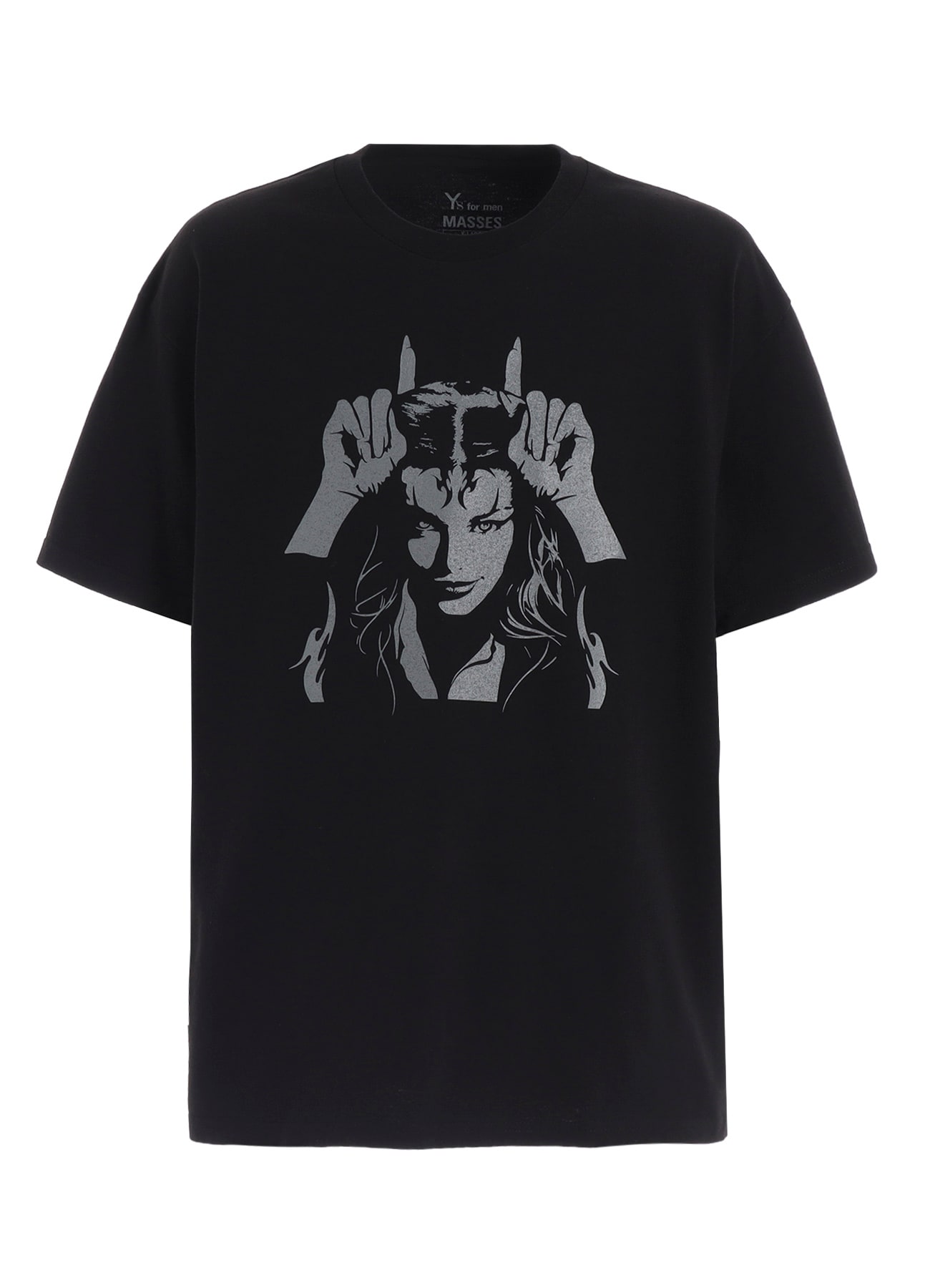 【Y's for men × MASSES】COTTON SINGLE PRINT ROUND NECK SHORT SLEEVE T