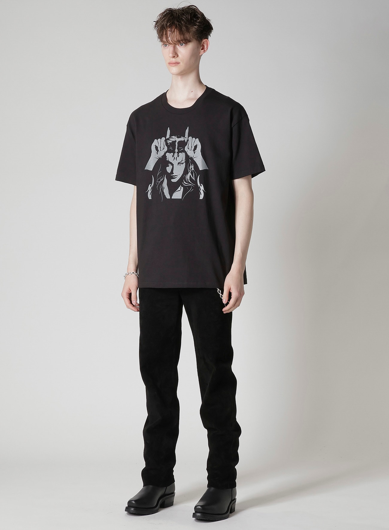 【Y's for men × MASSES】COTTON SINGLE PRINT ROUND NECK SHORT SLEEVE T