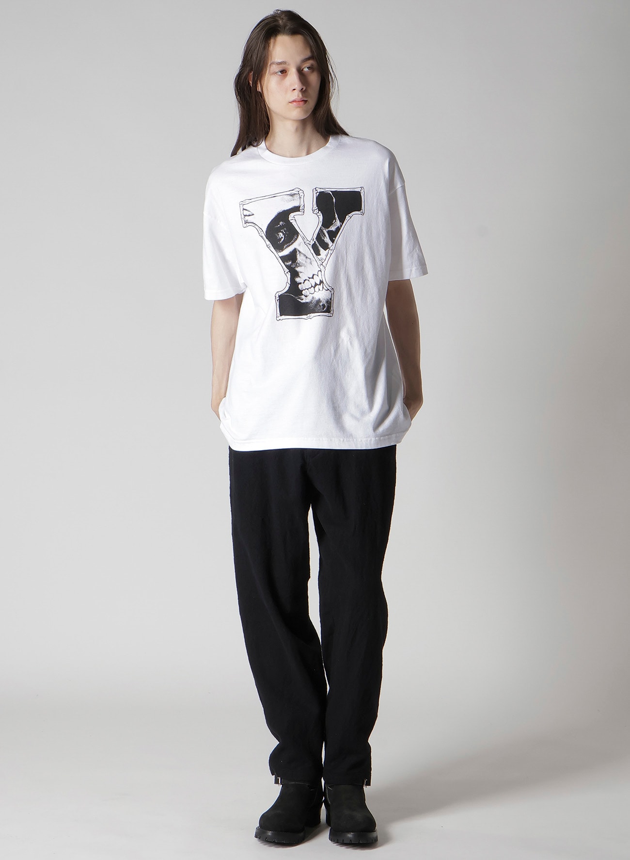 【Y's for men × MASSES】COTTON SINGLE PRINT ROUND NECK SHORT SLEEVE T