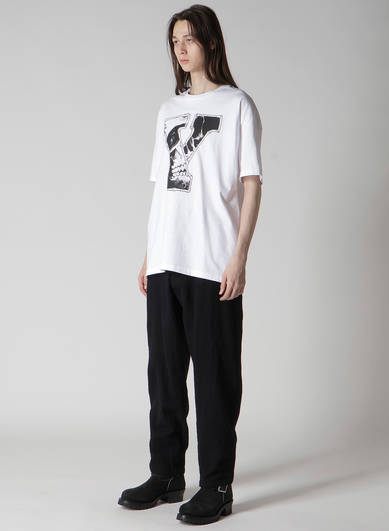 【Y's for men × MASSES】COTTON SINGLE PRINT ROUND NECK SHORT SLEEVE T