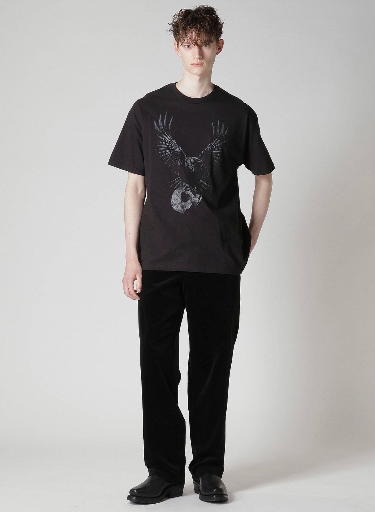 【Y's for men × MASSES】COTTON SINGLE PRINT ROUND NECK SHORT SLEEVE T