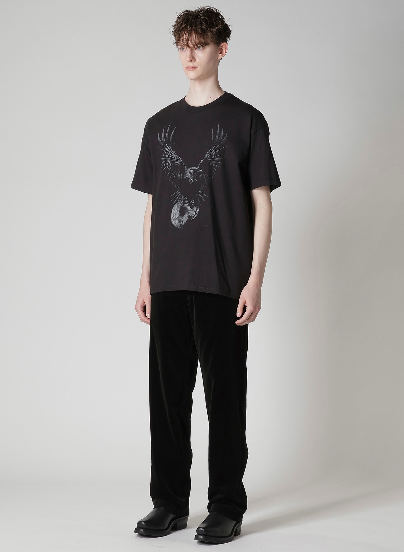 【Y's for men × MASSES】COTTON SINGLE PRINT ROUND NECK SHORT SLEEVE T