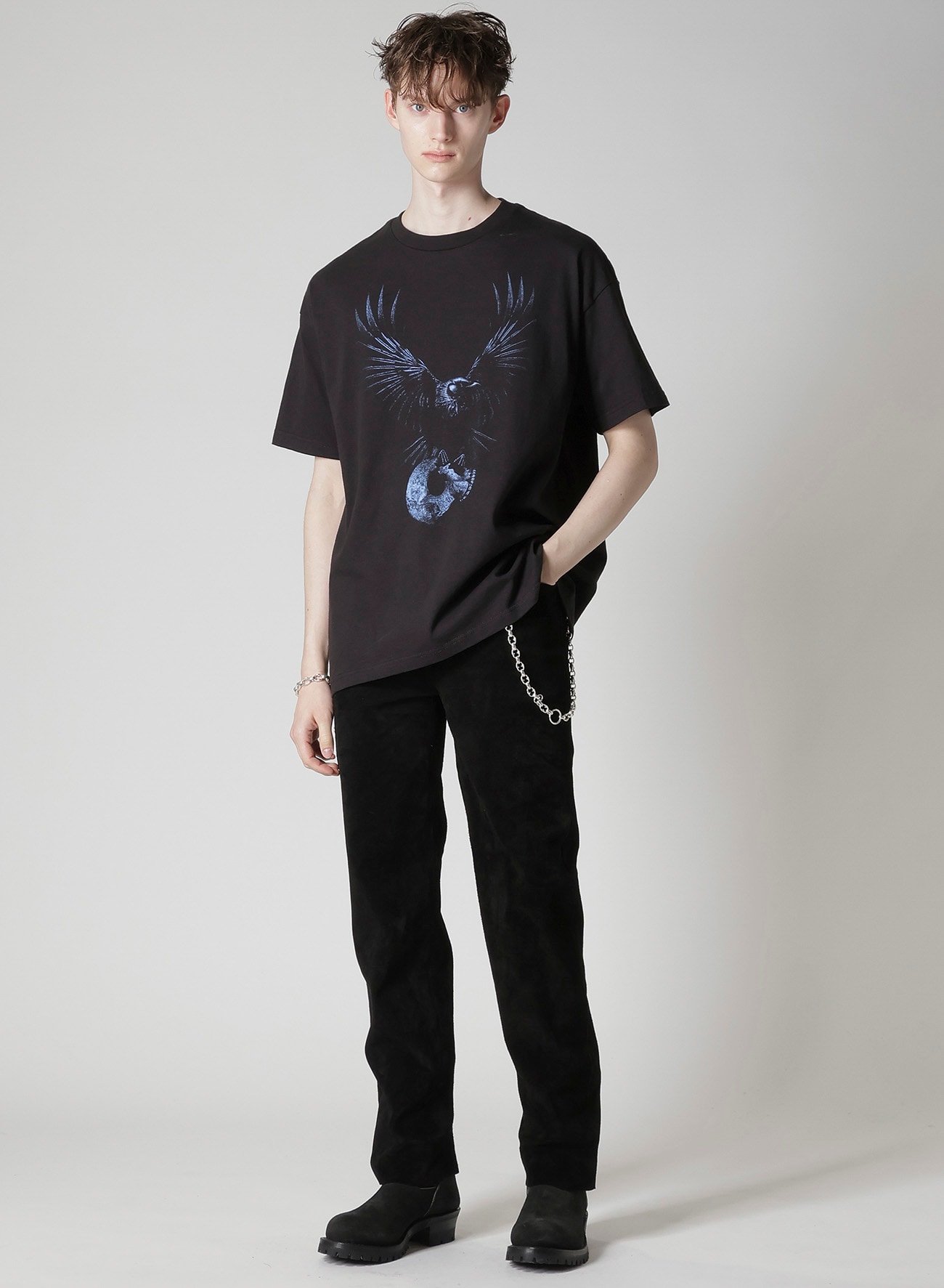 【Y's for men × MASSES】COTTON SINGLE PRINT ROUND NECK SHORT SLEEVE T