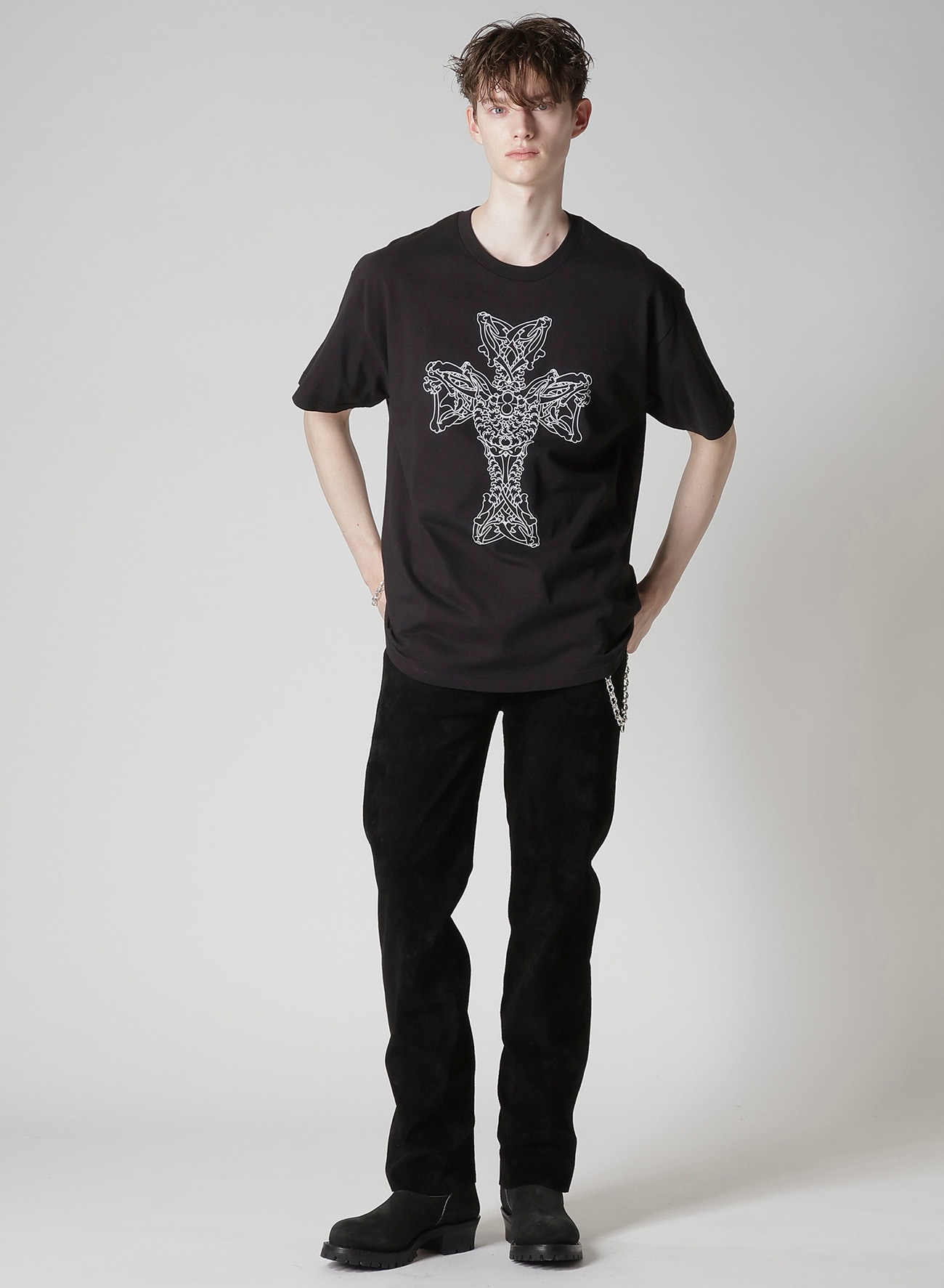 【Y's for men × MASSES】COTTON SINGLE PRINT ROUND NECK SHORT SLEEVE T