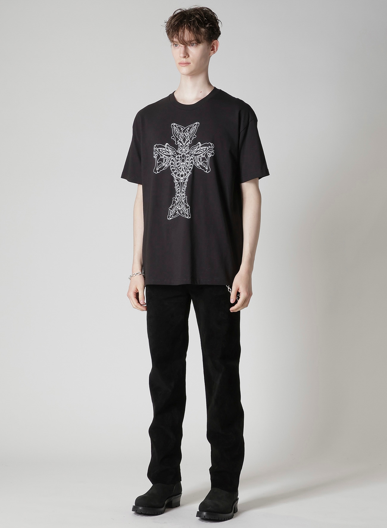 【Y's for men × MASSES】COTTON SINGLE PRINT ROUND NECK SHORT SLEEVE T