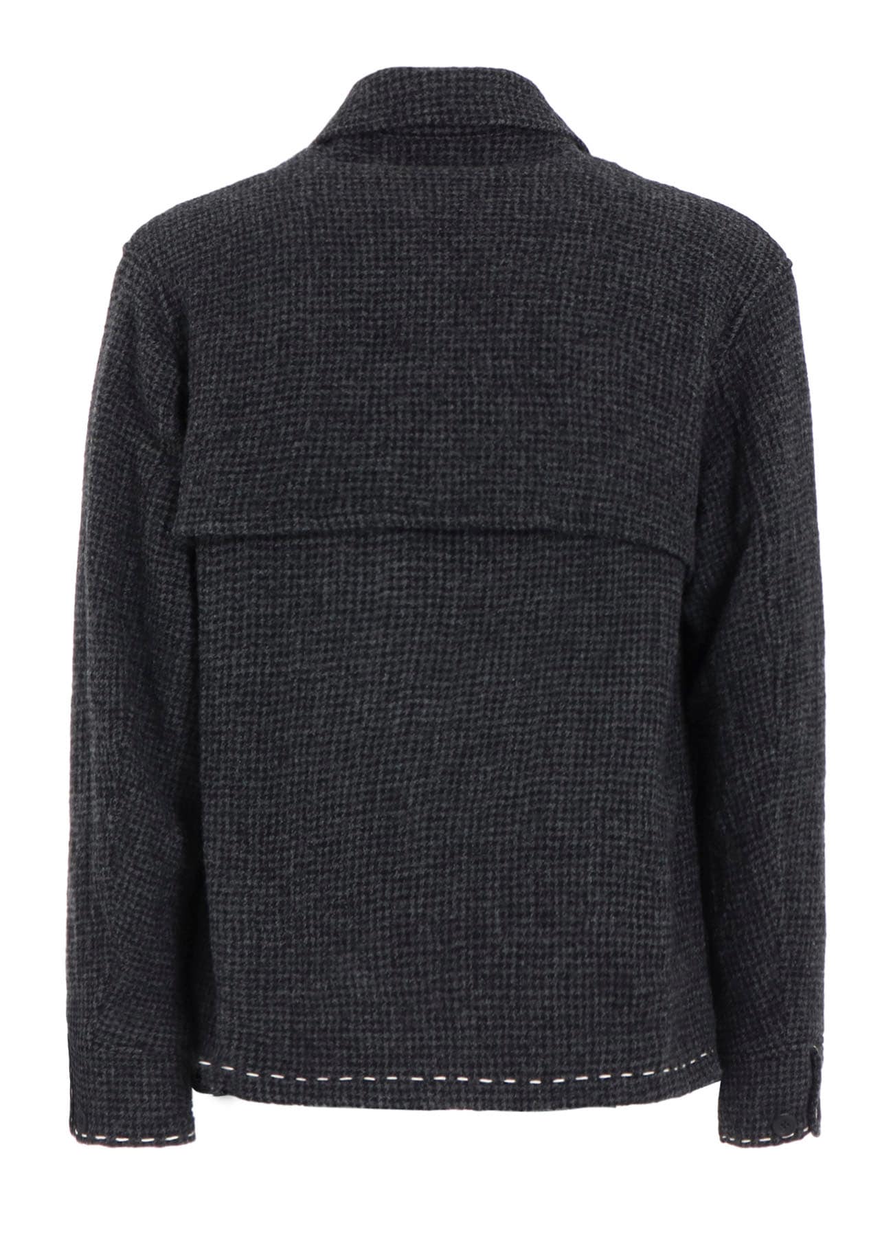 HOUNDSTOOTH BLOUSON WITH HAND STITCH