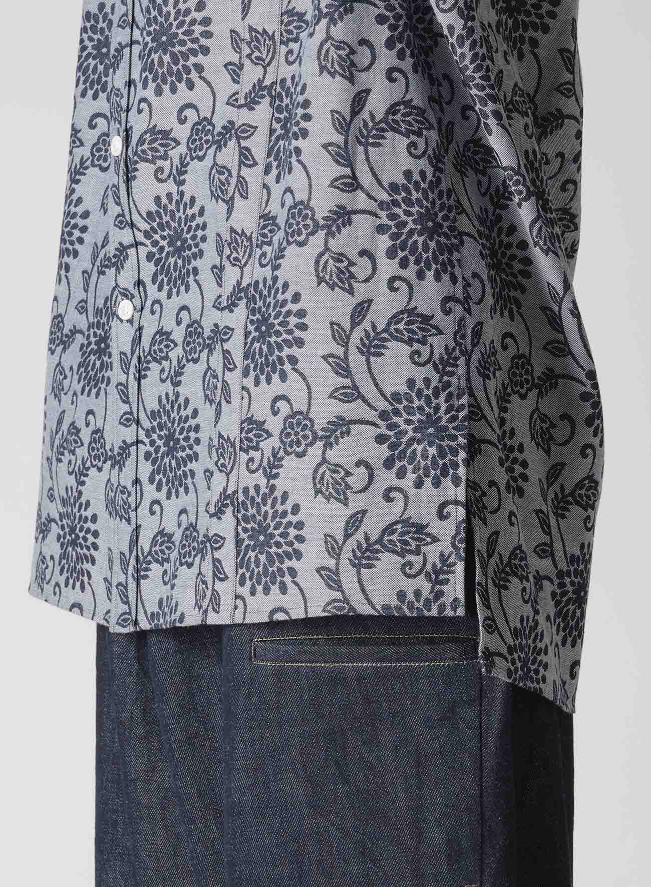 INDIGO JACQUARD SHIRT