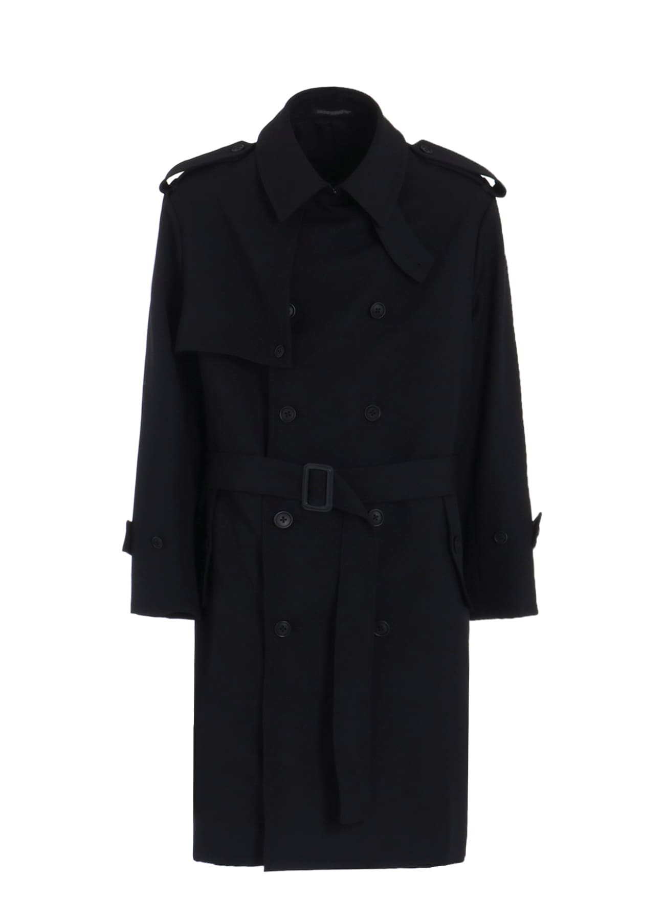 2/60 WOOL GABARDINE SHORT TRENCH COAT