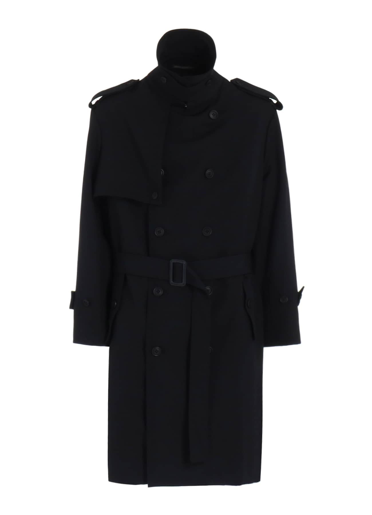 2/60 WOOL GABARDINE SHORT TRENCH COAT