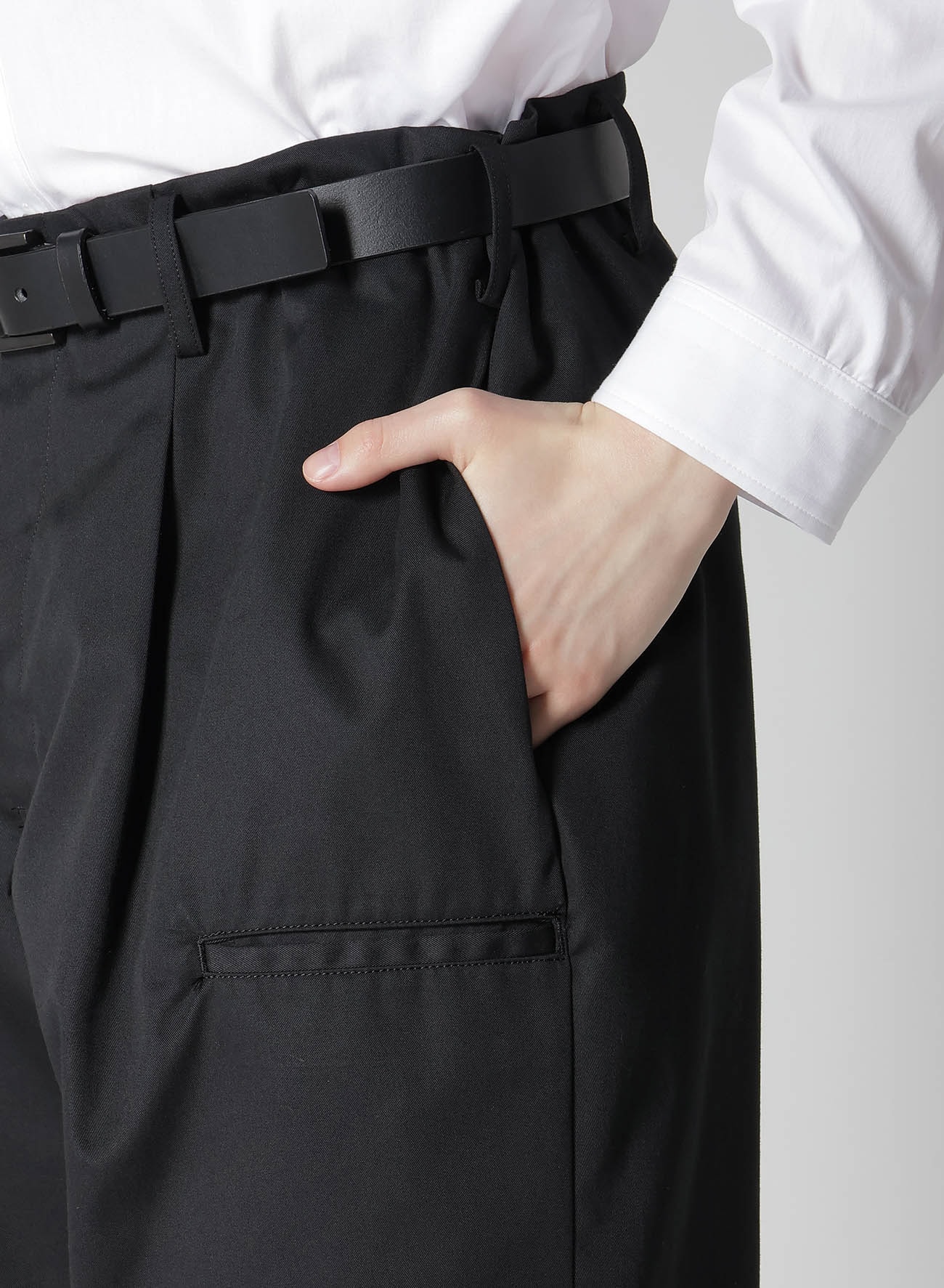 T/C TWILL COIN POCKET SIDE TUCK PANTS