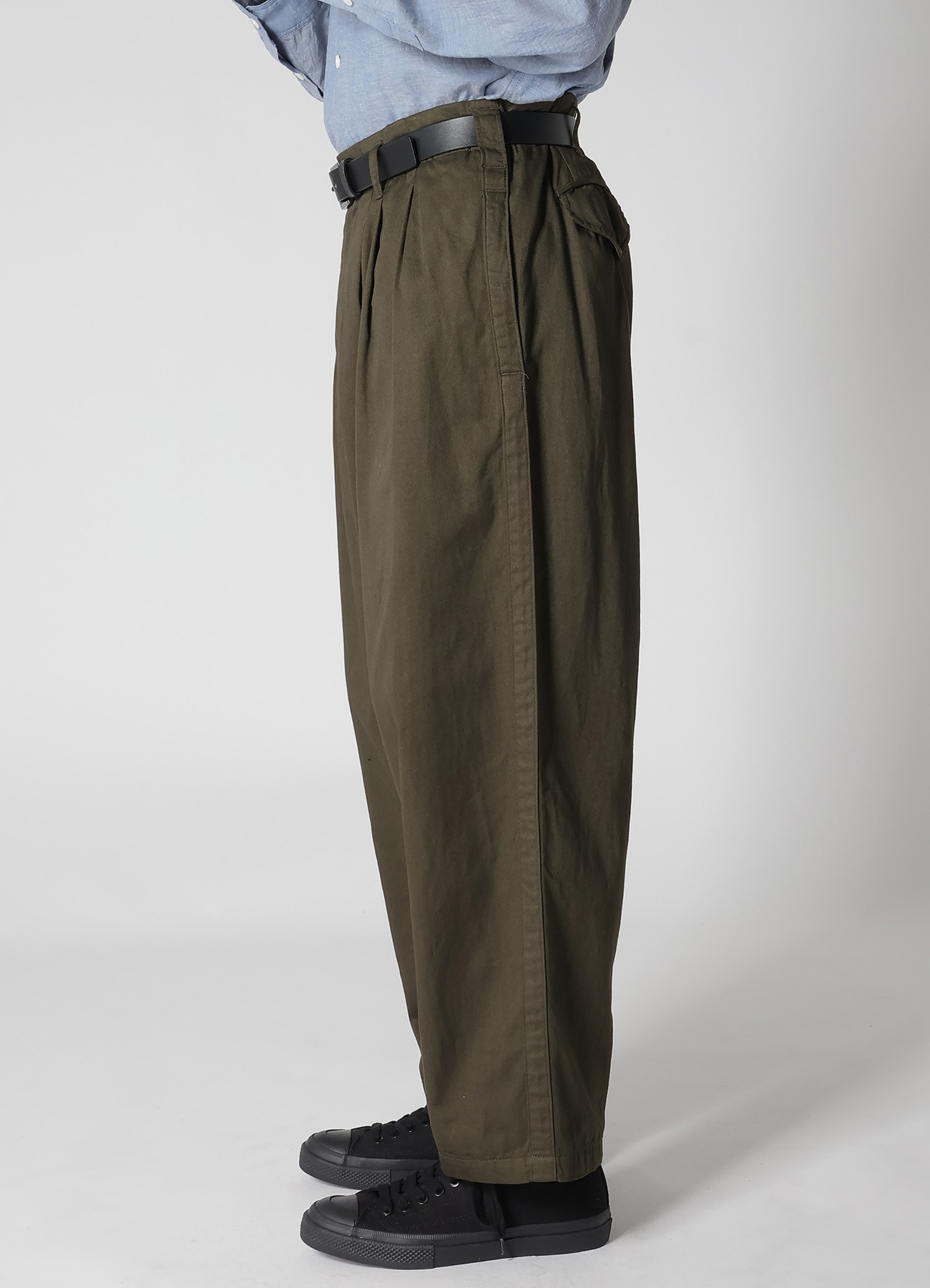 GARMENT DYED KATSURAGI PANTS WITH SIDE TAPE