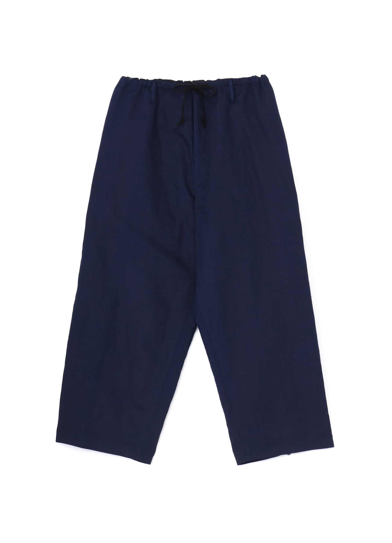 COTTON FLAX DENIM STRING PANTS