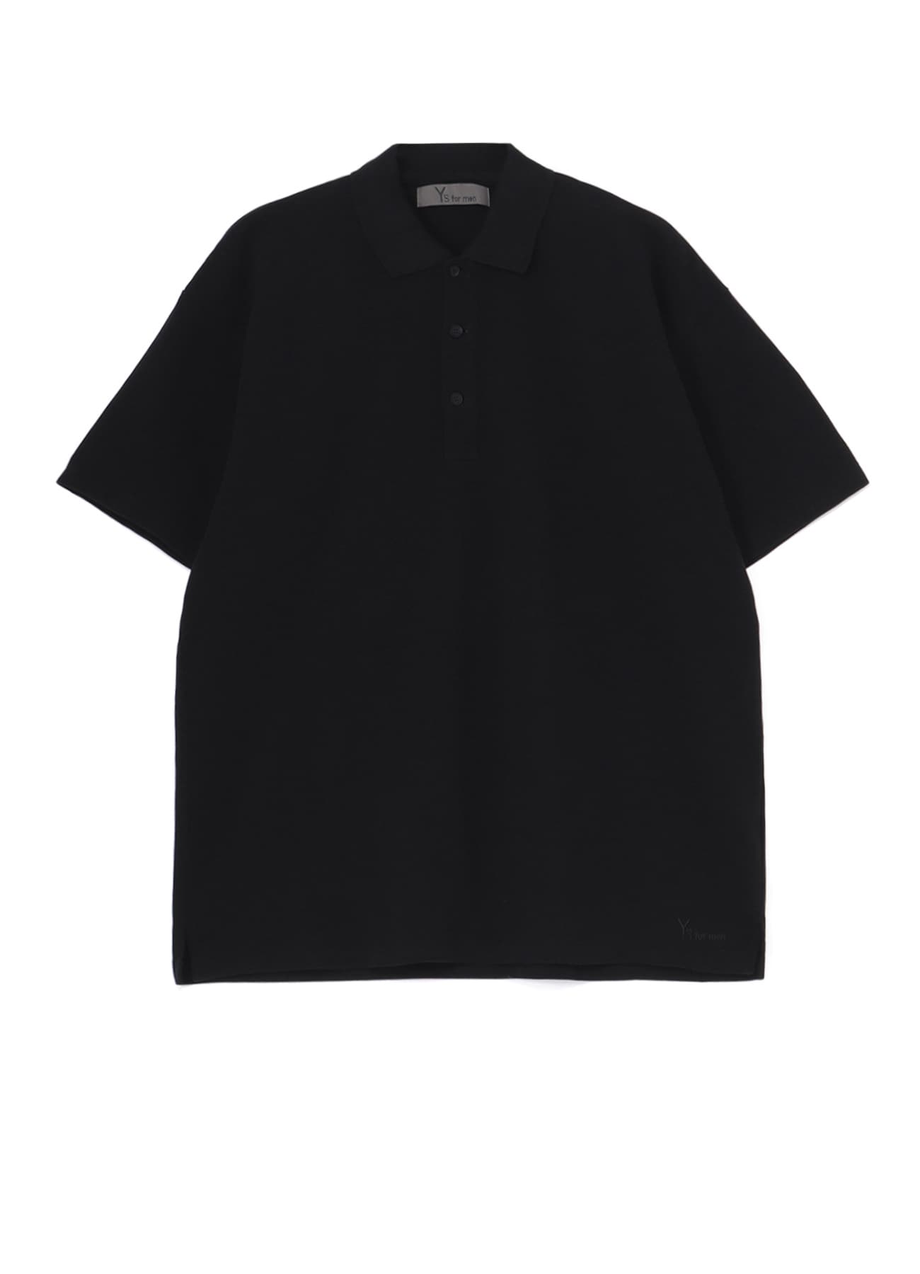 SEED STITCH POLO WITH LOGO EMBROIDERY