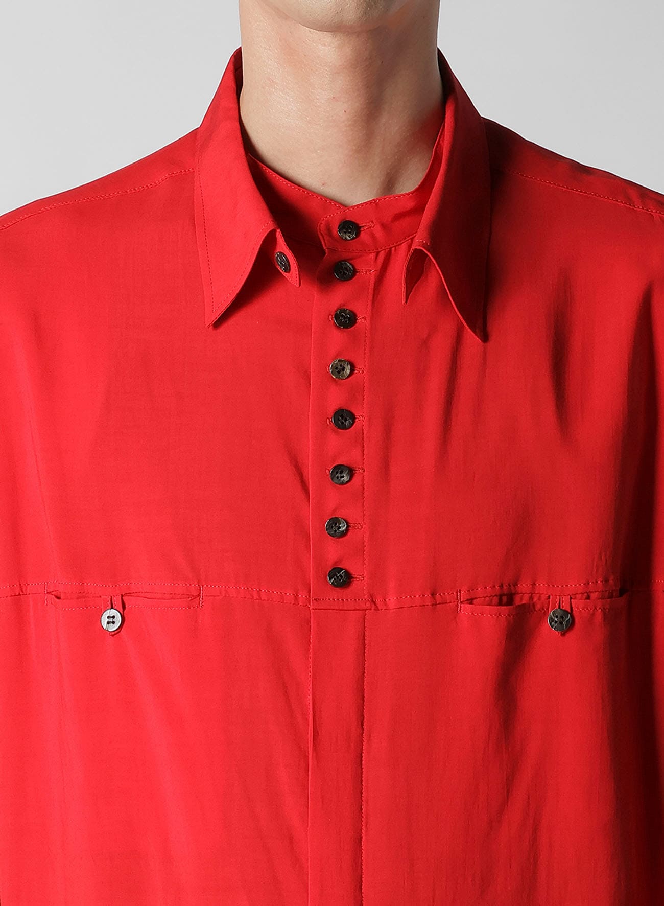 RAYON LAWN BUTTON SHIRT WITH SPARE COLLAR