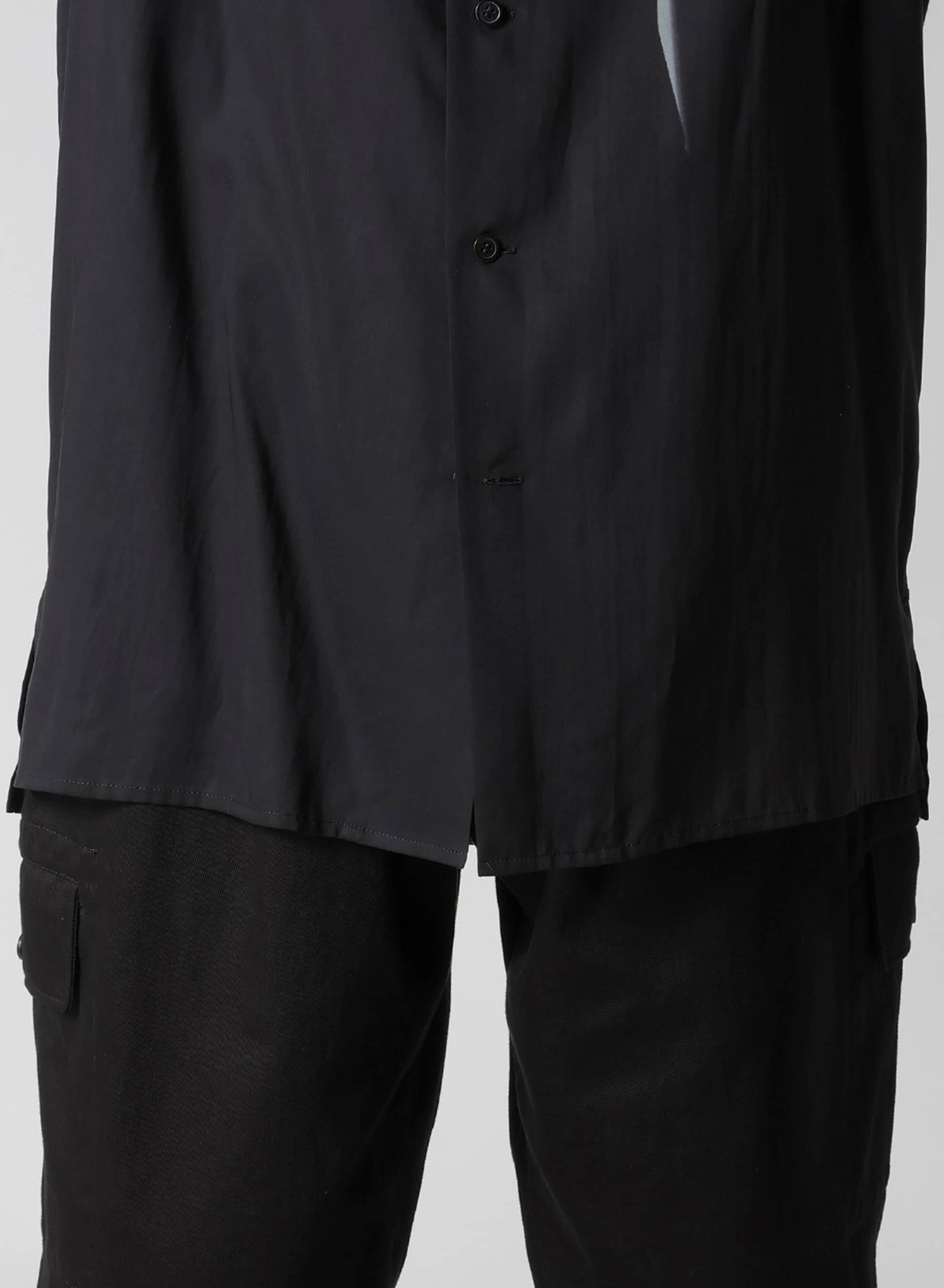 REGULAR COLLAR SHIRT WITH BLACK FLOWER PRINT