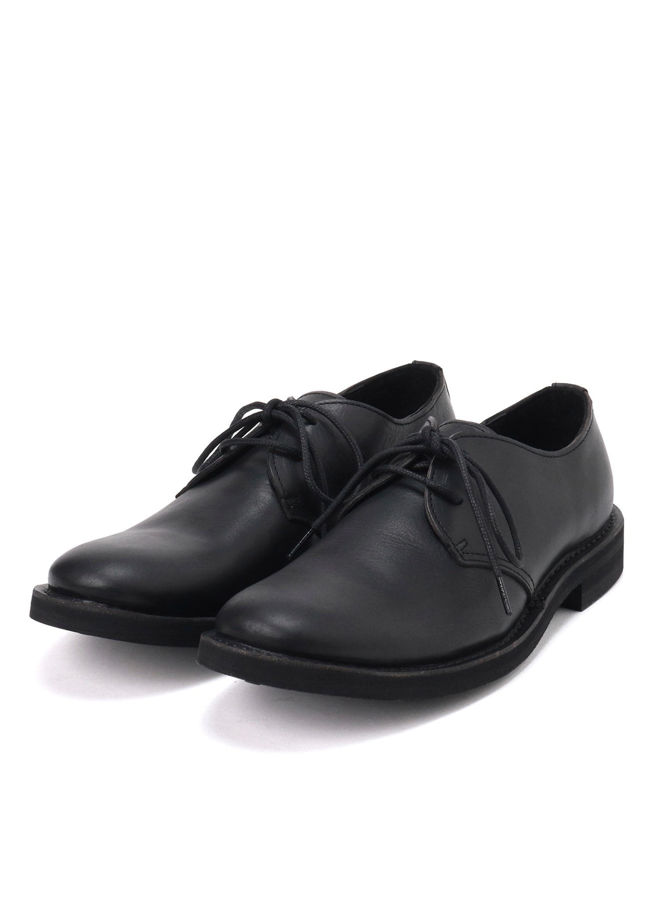 OIL WAX LEATHER PLAIN TOE SHOES