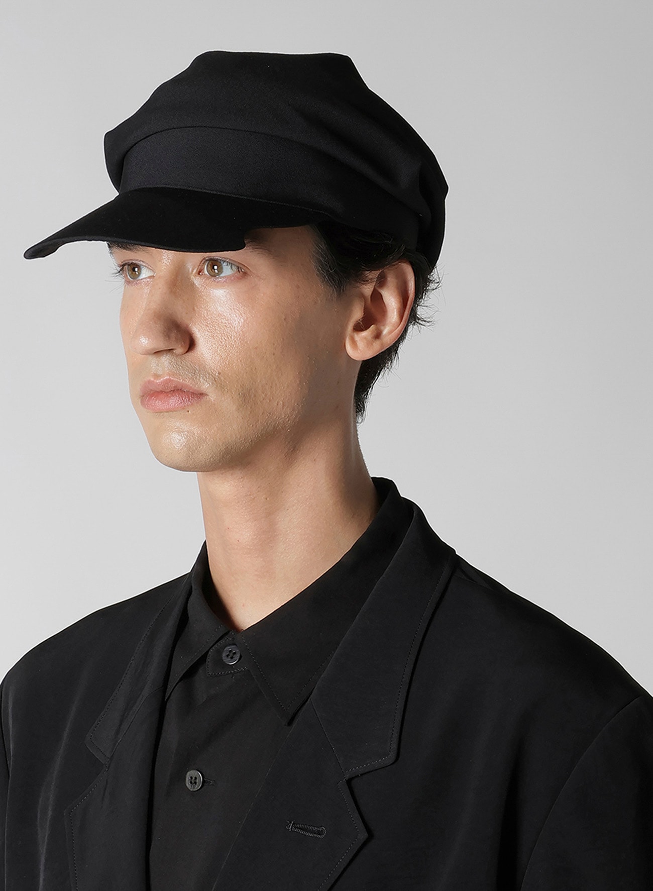 WOOL GABARDINE DRAPE CAP