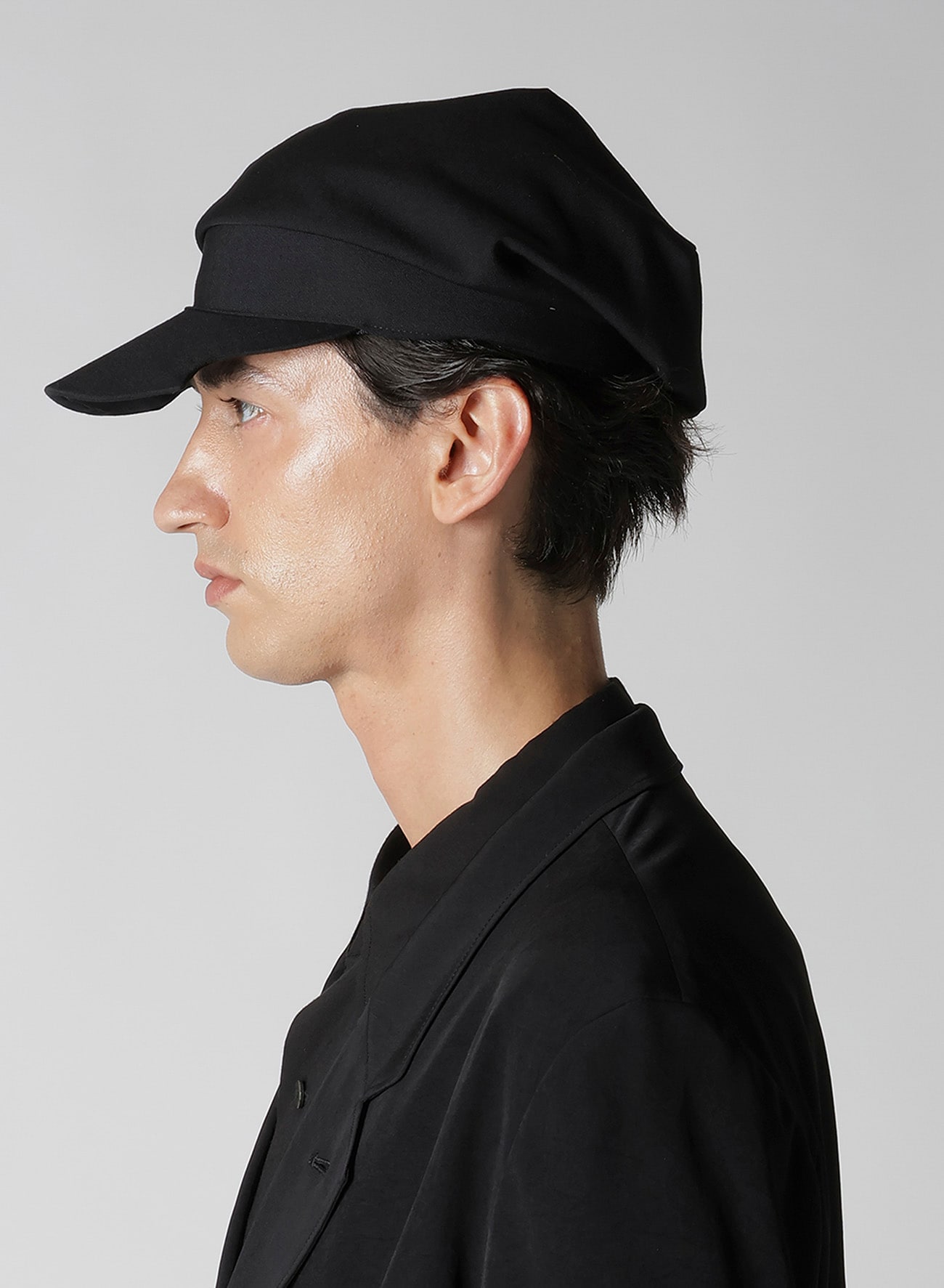 WOOL GABARDINE DRAPE CAP