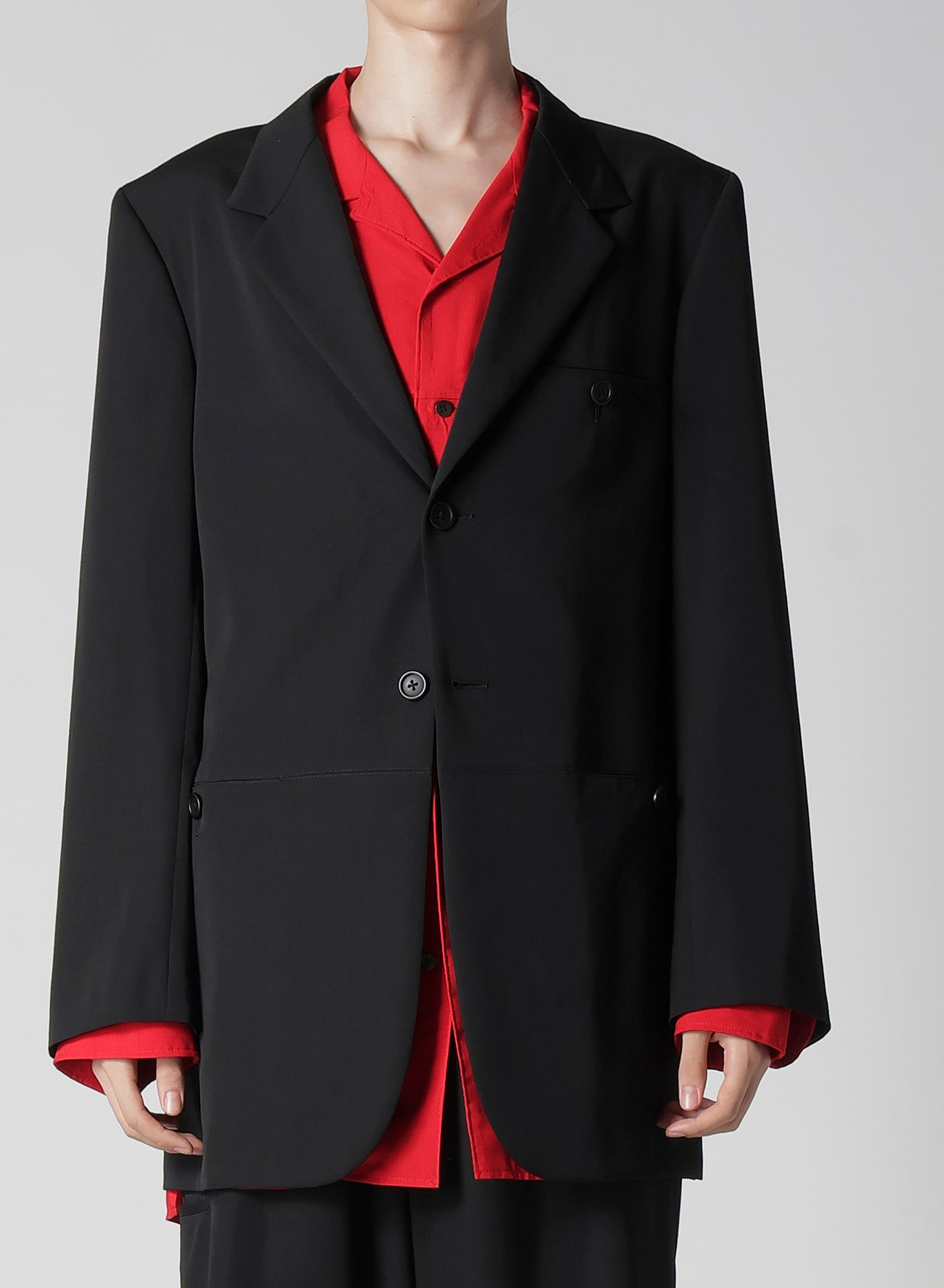 WOOL GABARDINE PARALLEL PANELED JACKET