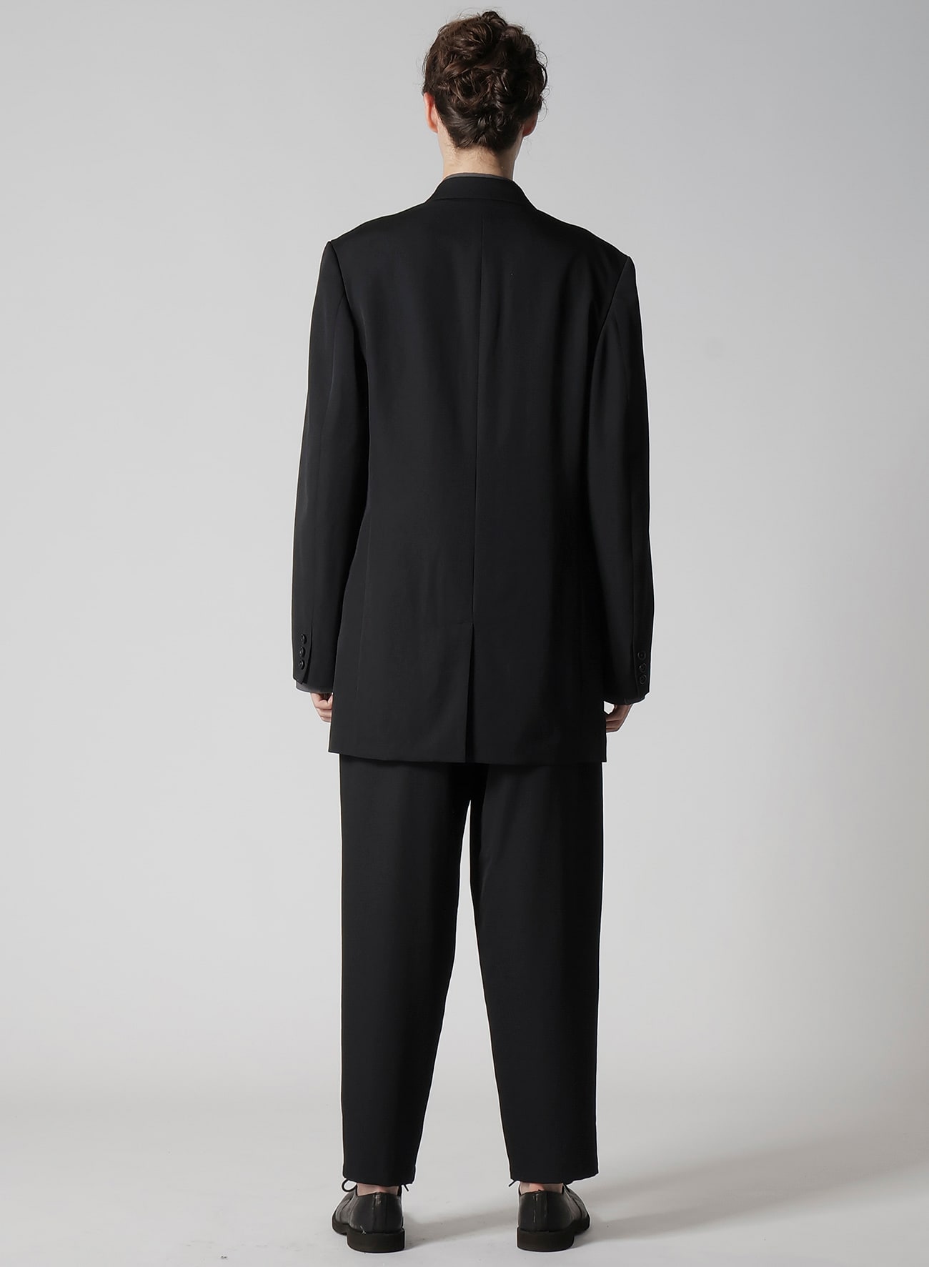 WOOL GABARDINE TURN BACK COLLAR JACKET