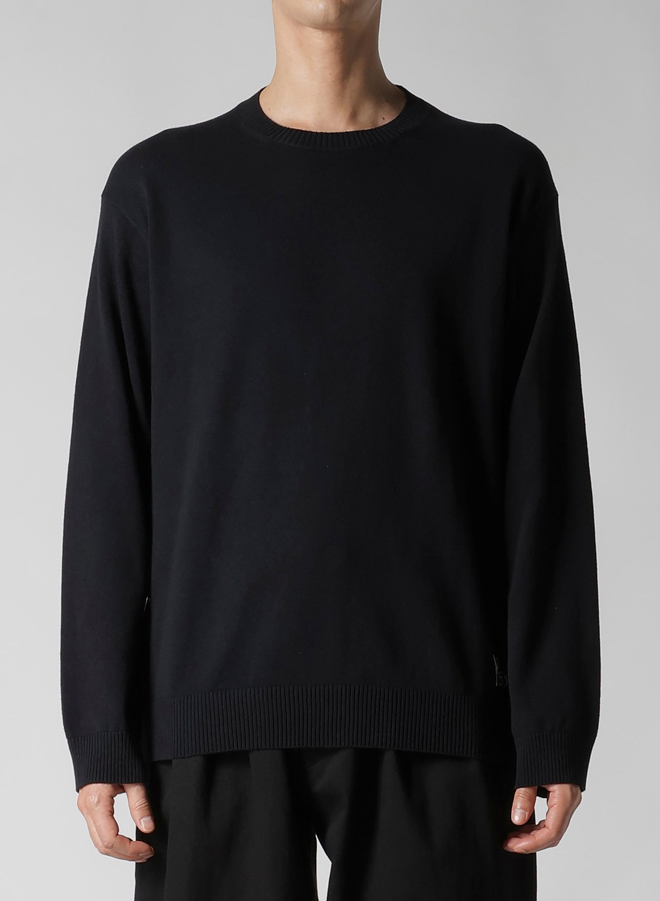 Y's for men INTERSIA LOGO ROUND NECK PULL OVER KNIT